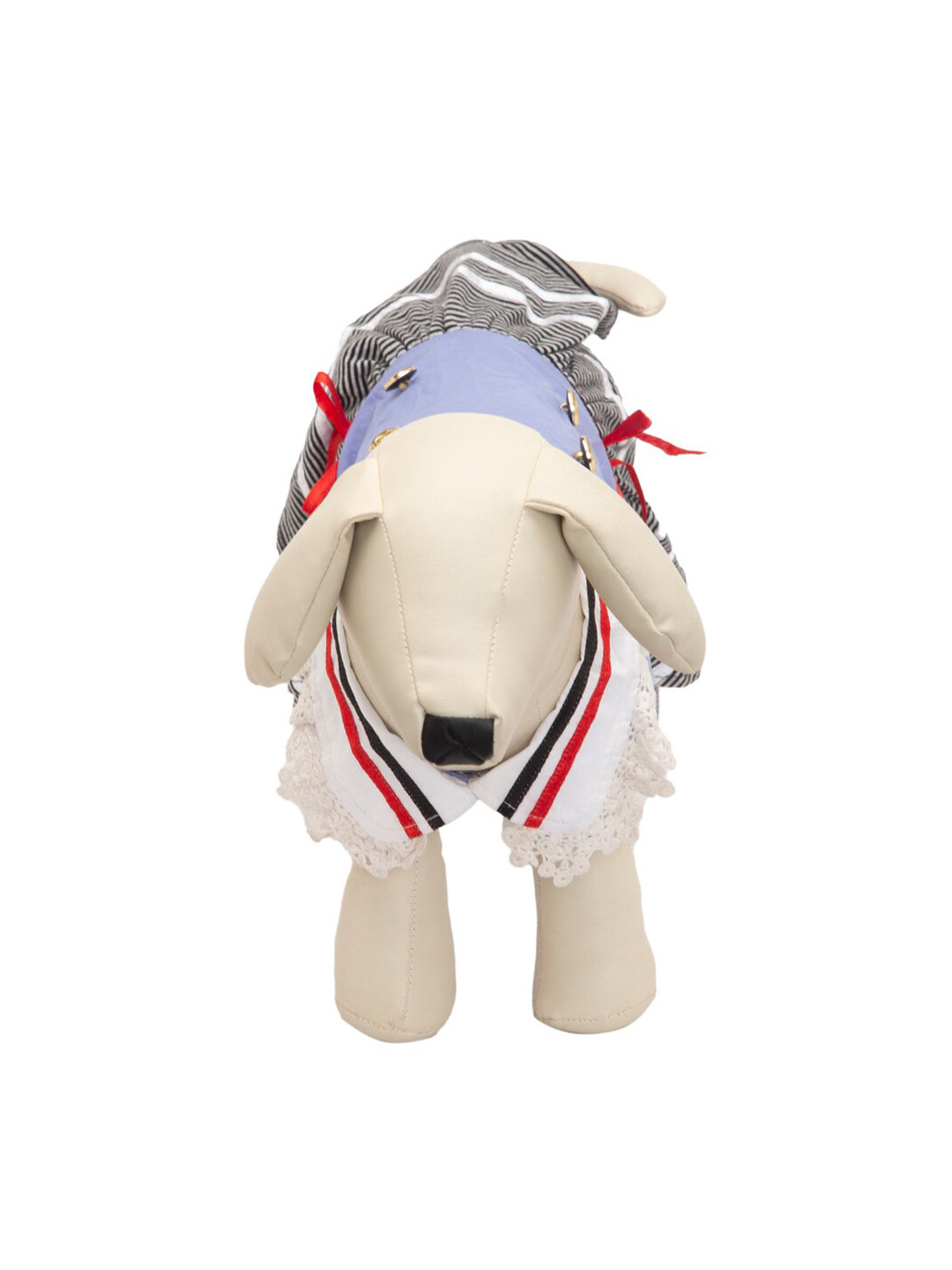 Lulala Turquoise Blue Striped Cotton Dog Dresses