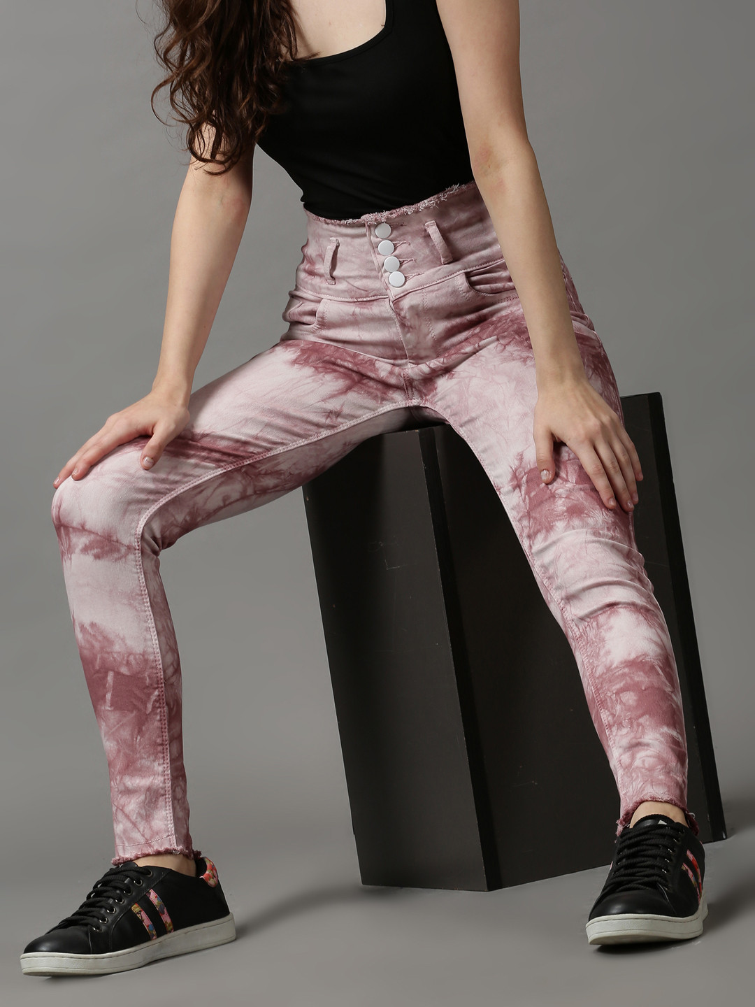 SHOWOFF Women Mauve Skinny Fit Light Fade Stretchable Jeans