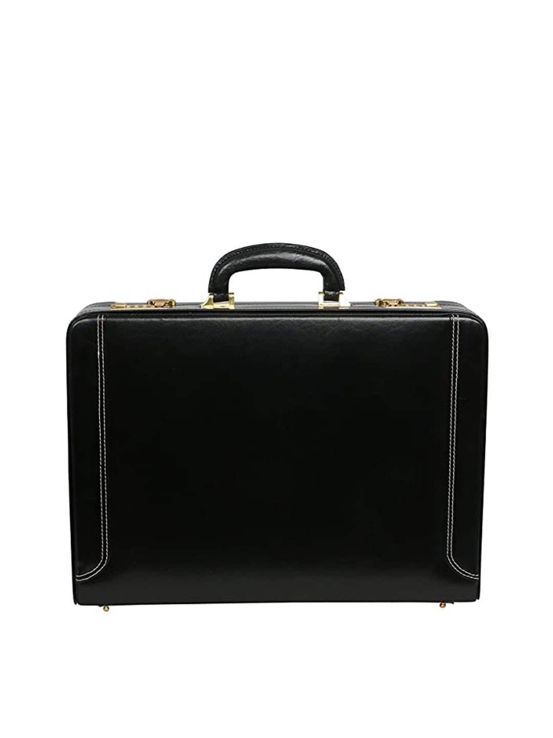 RICHSIGN Men Solid Leather Laptop Briefcase