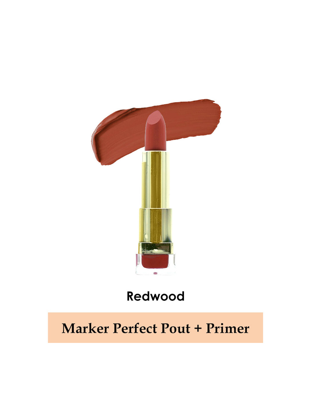 BeautyRelay Long Lasting Perfect Pout & Primer Lipstick 3.5 g- Redwood