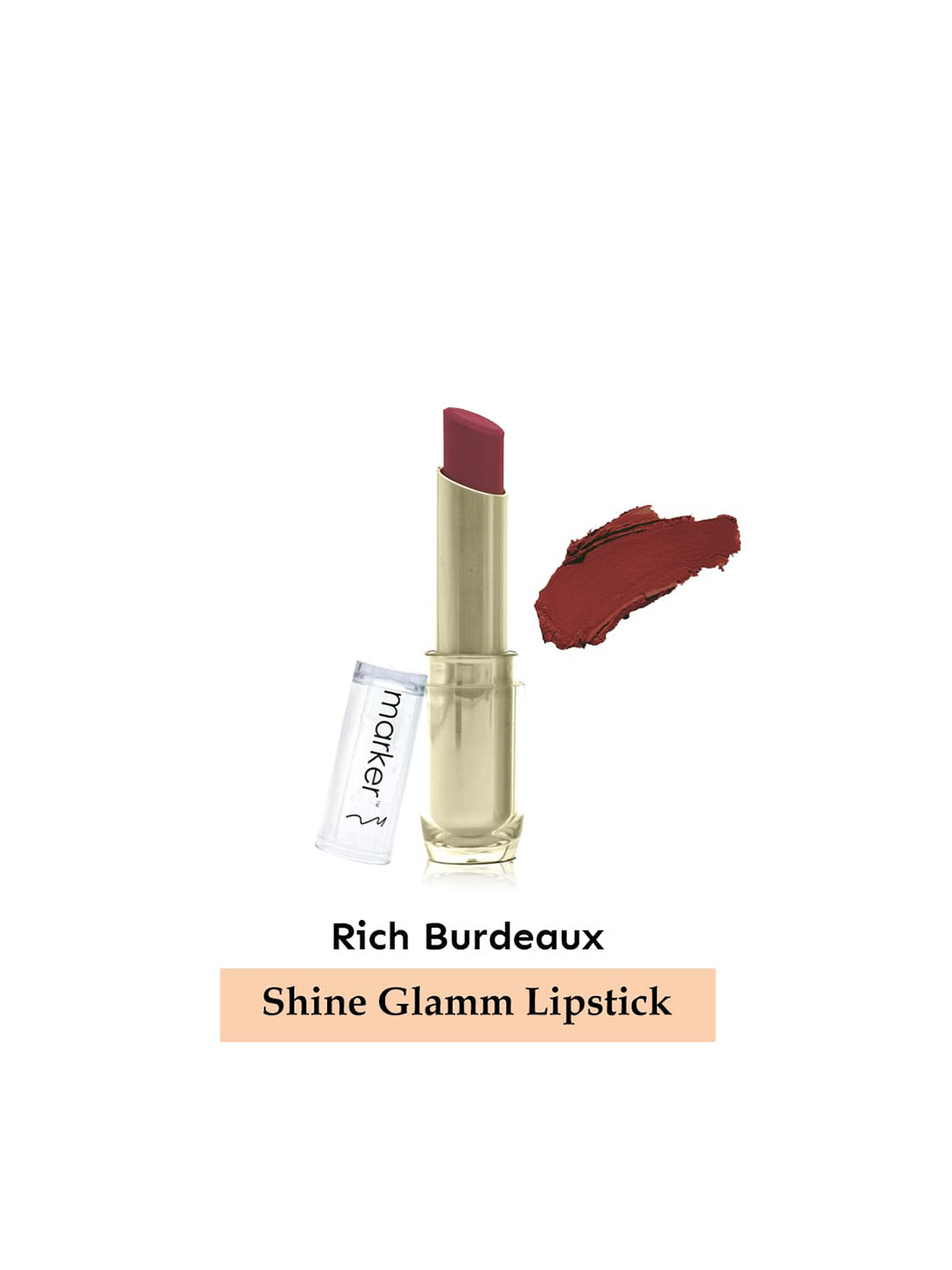 BeautyRelay London Marker Shine Glamm Lipstick 3.5g- Rich Burdeaux