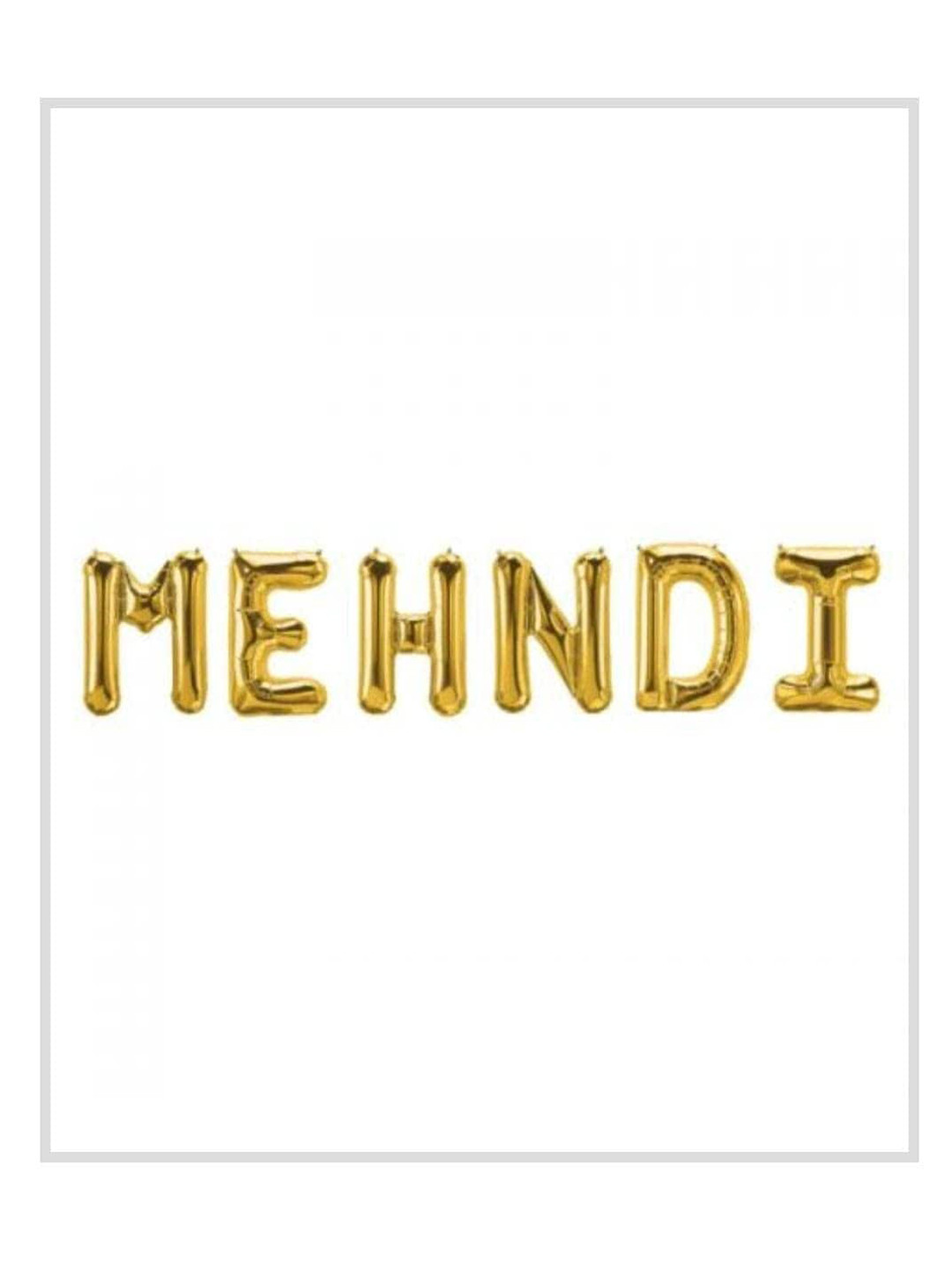 BS AMOR Set Of 6 Gold Toned Balloons Party Decor