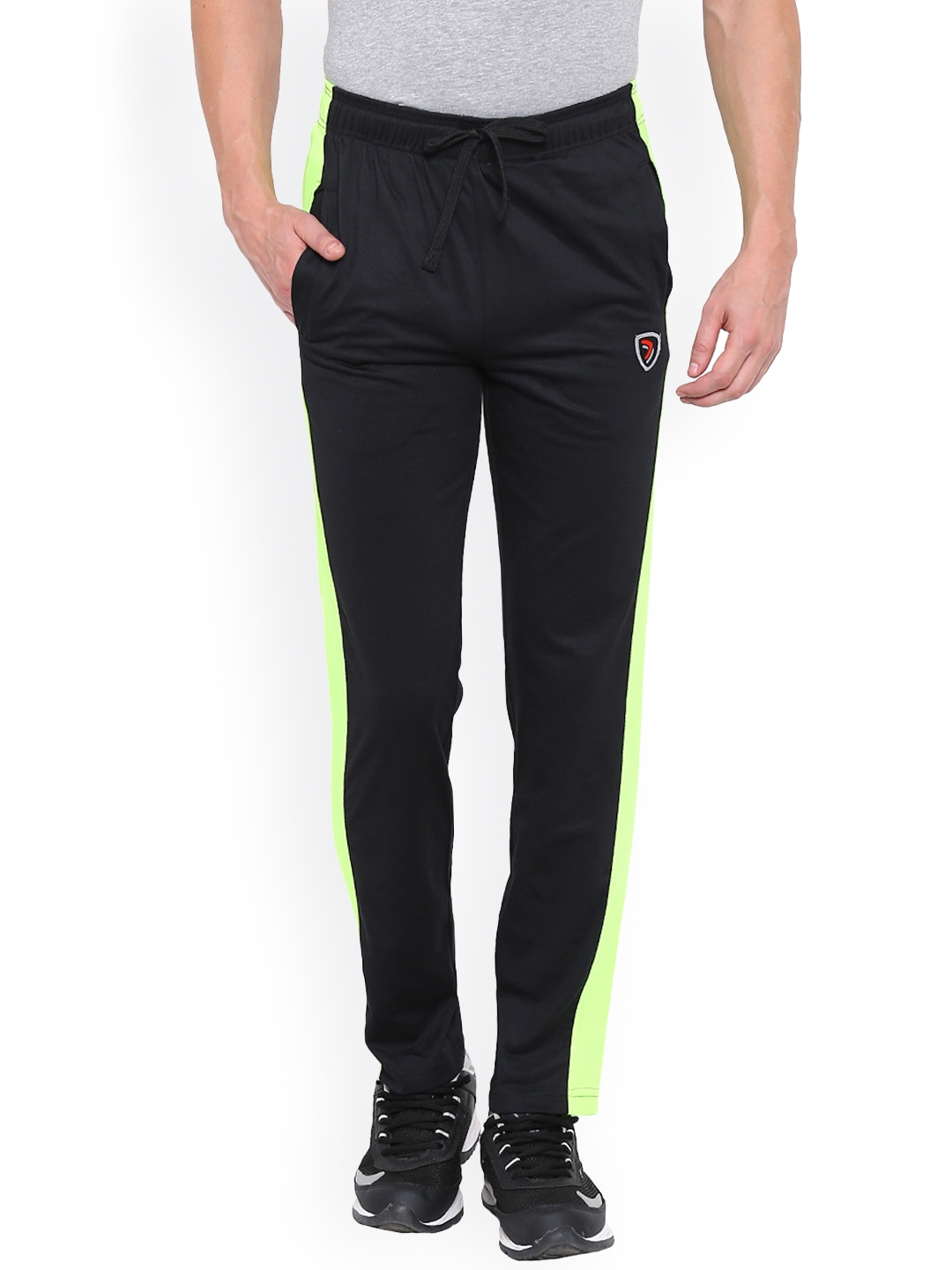 Sporto Red Men Black Track Pants