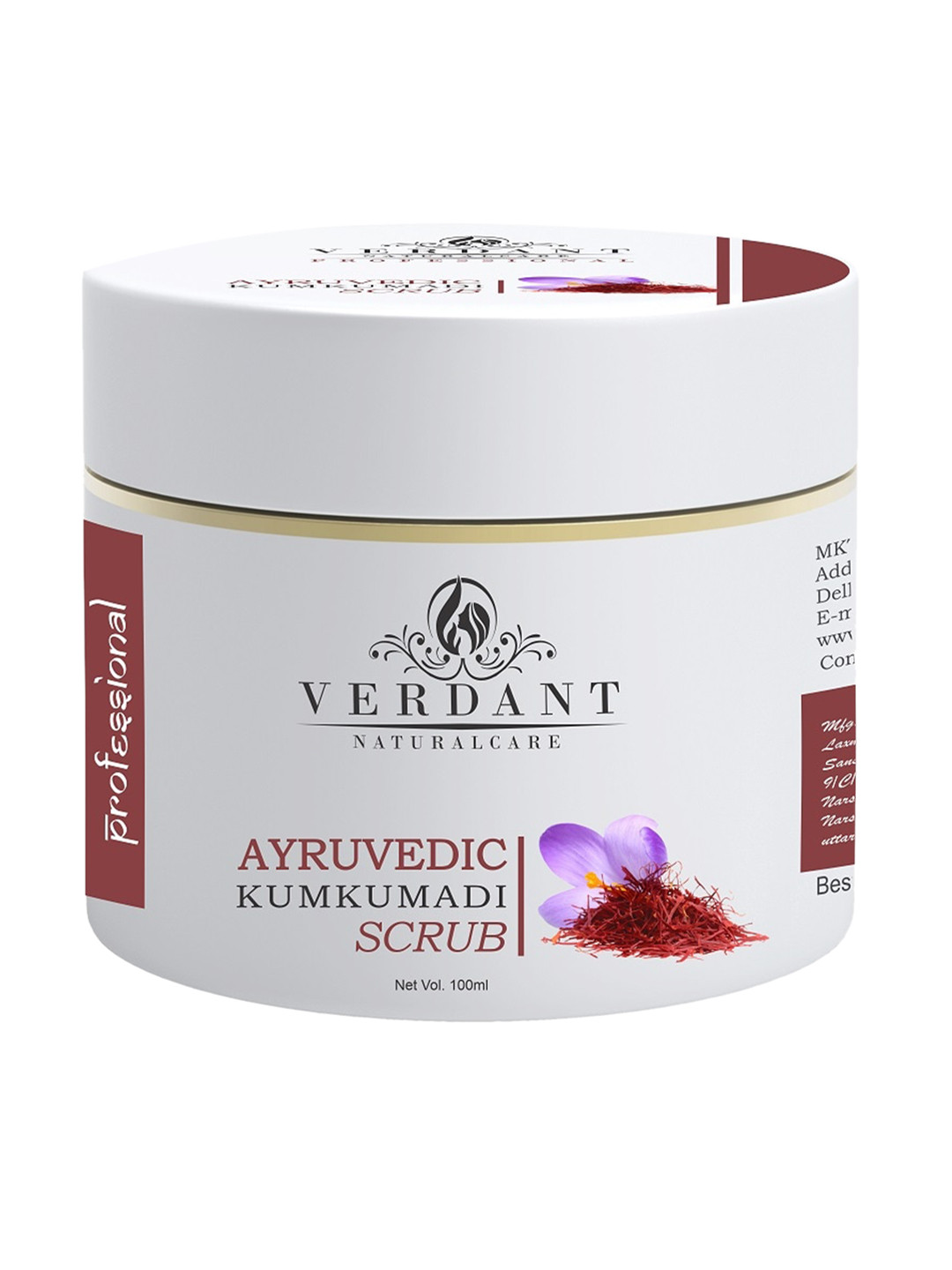 Verdant Natural Care Ayruvedic Kumkumadi Face Scrub 100 ml