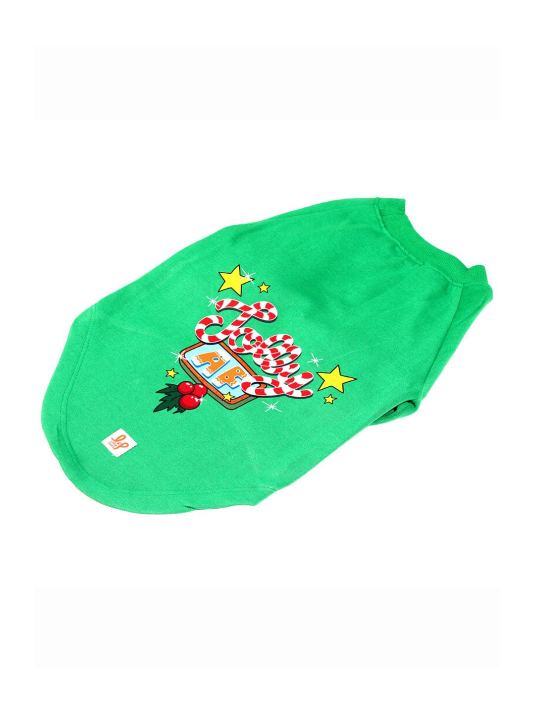 LANA PAWS Green & Red Printed Cotton Dog Sweatshirt