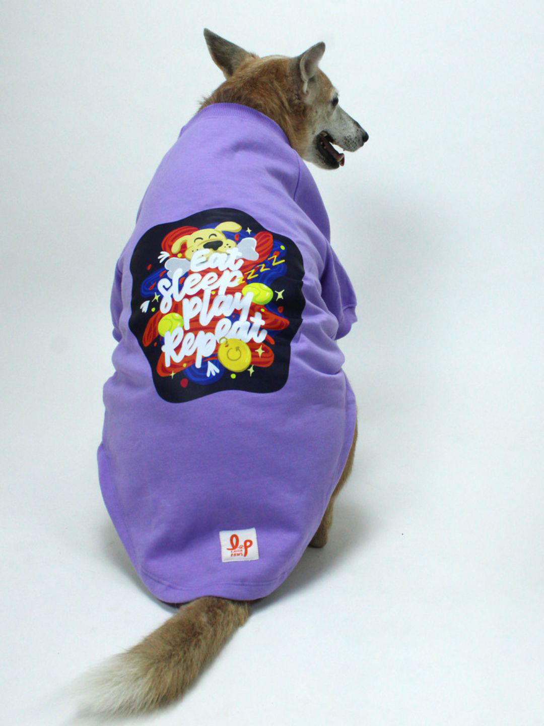 LANA PAWS Purple & Black Printed Dog Sweatshirts