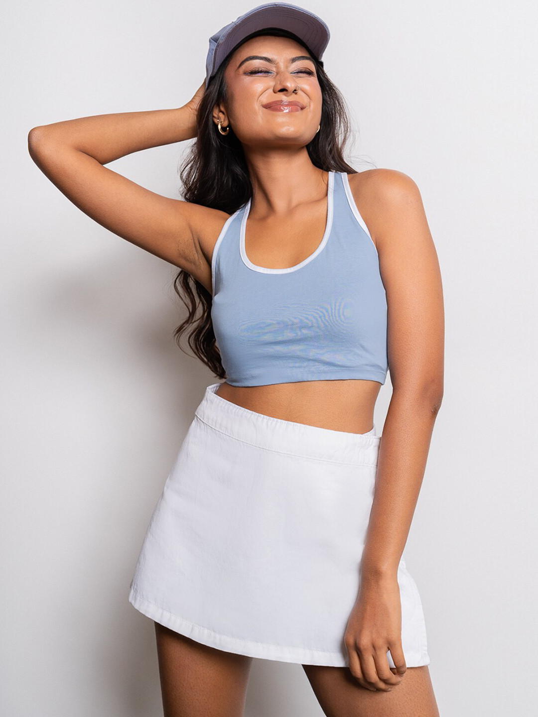 FREAKINS Women White Solid Mini Skort