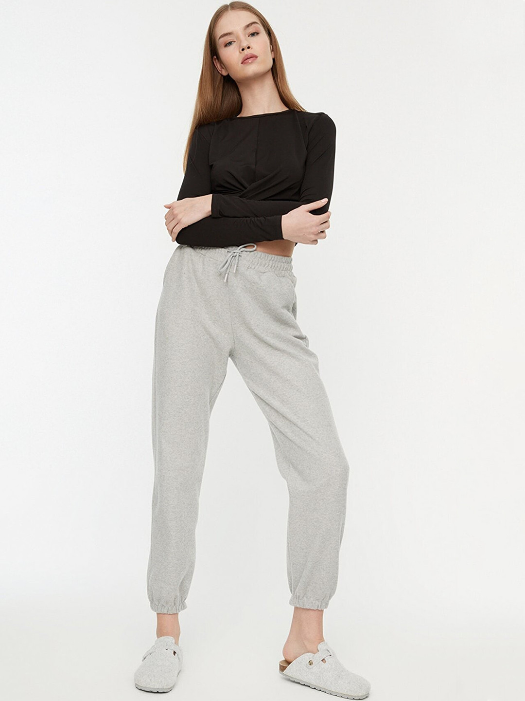 Trendyol Women Grey Joggers Trousers