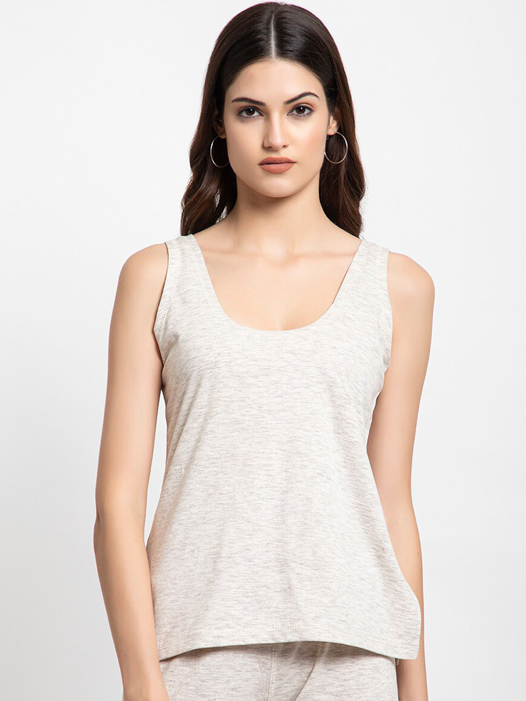 ARMISTO Women Off White PO2 Solid Thermal Vest