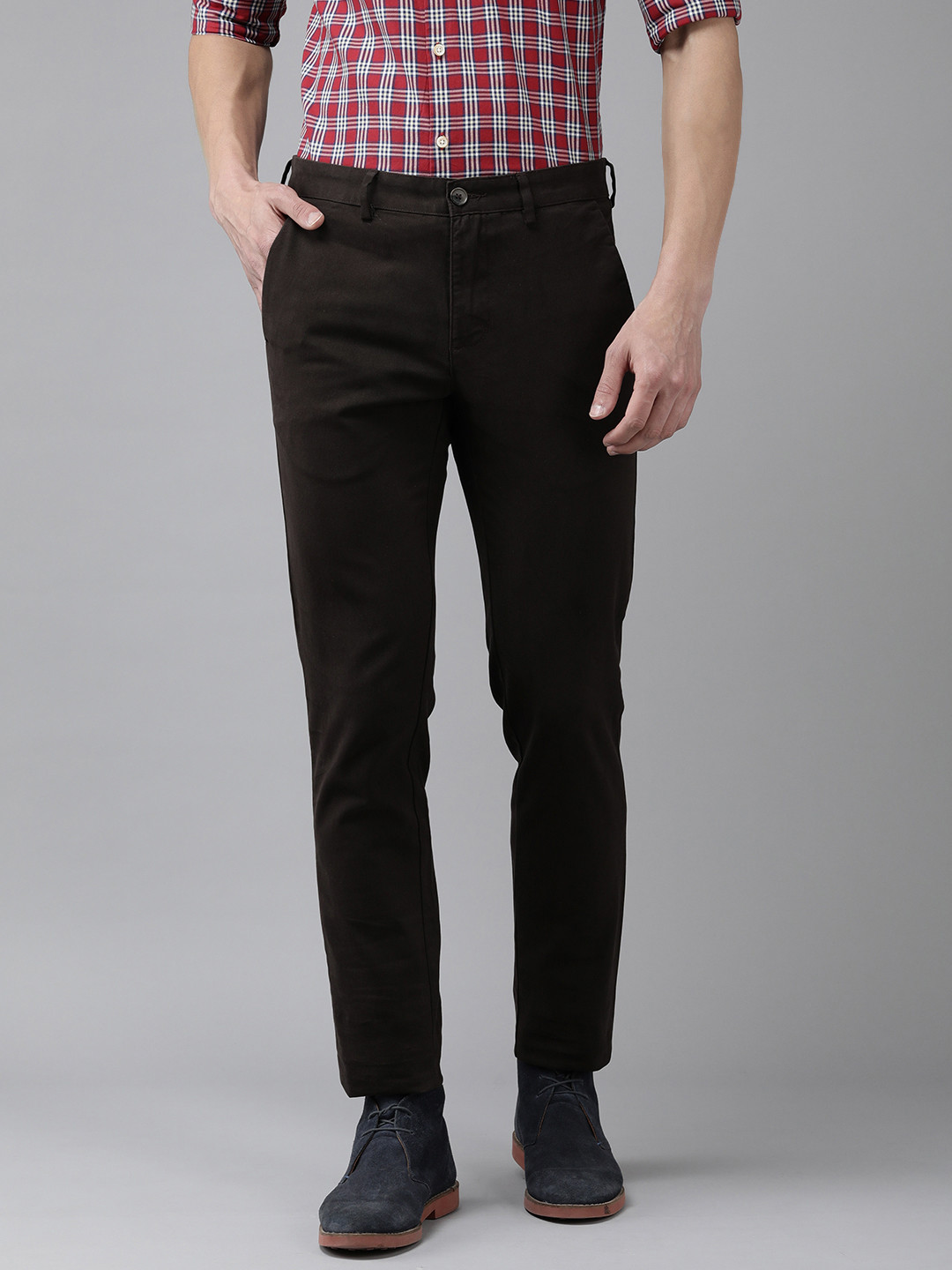 Park Avenue Men Brown Neo Fit Chinos