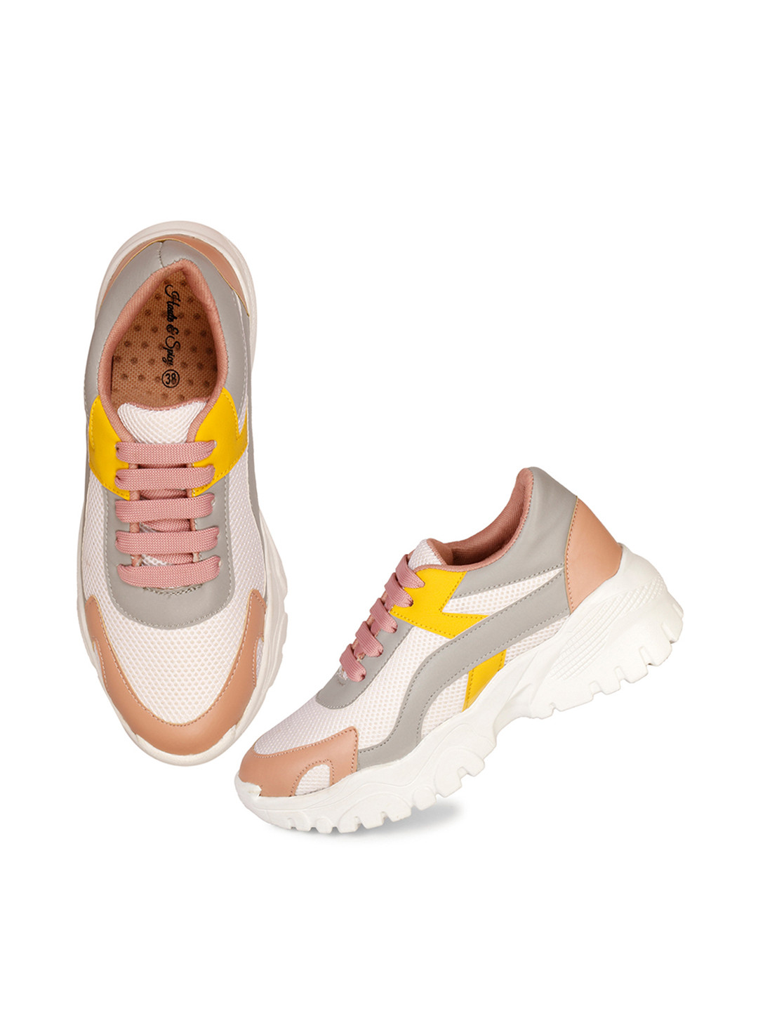 XE Looks Women White Colourblocked Sneakers