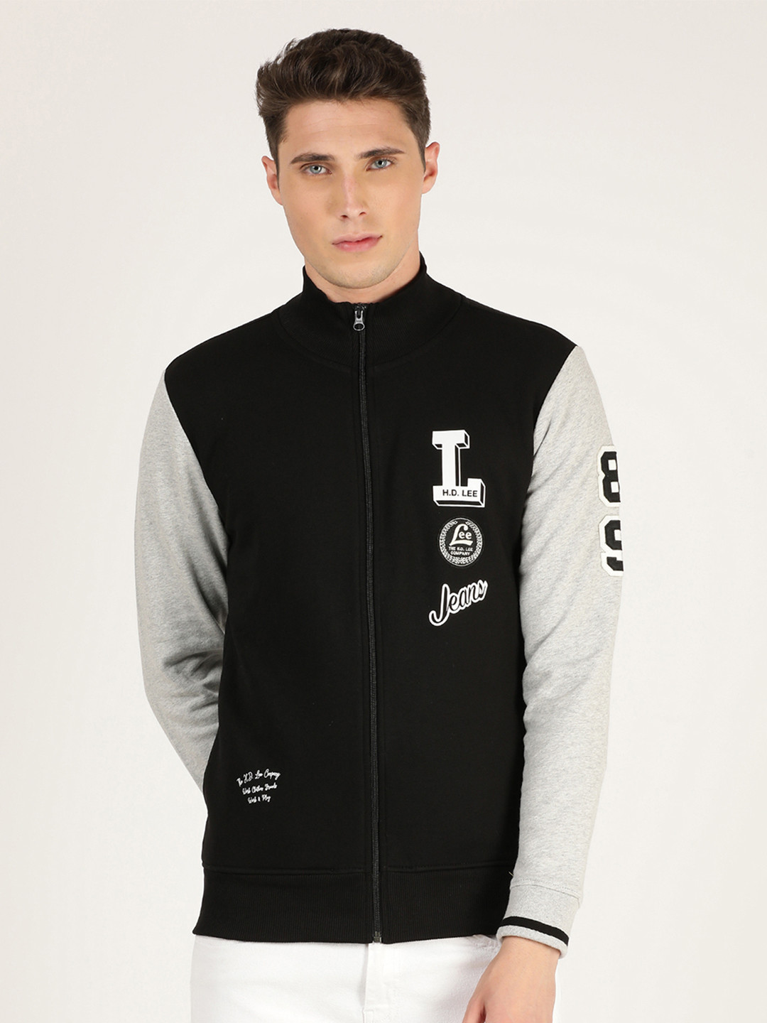 Lee Men Black Detachable Hood Sweatshirt
