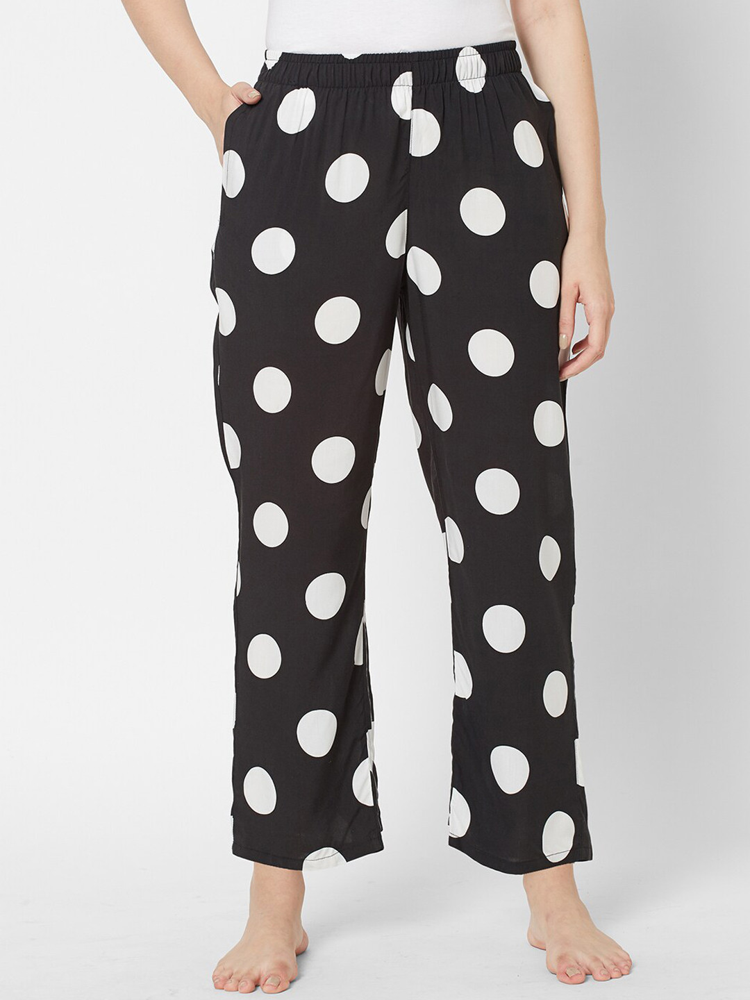 SDL by Sweet Dreams Women Black Printed Lounge Pants