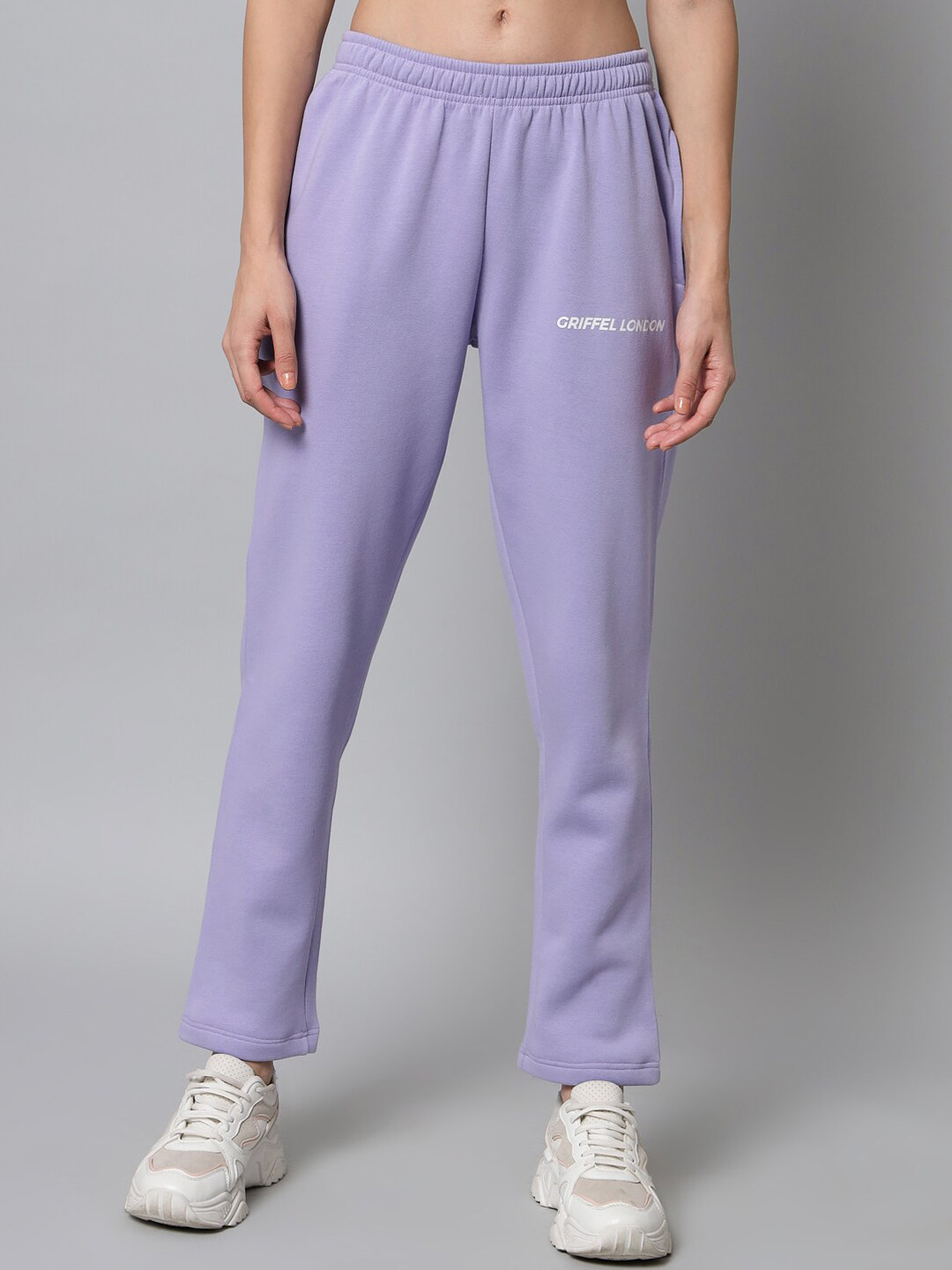 GRIFFEL Women Mauve Solid Track Pants