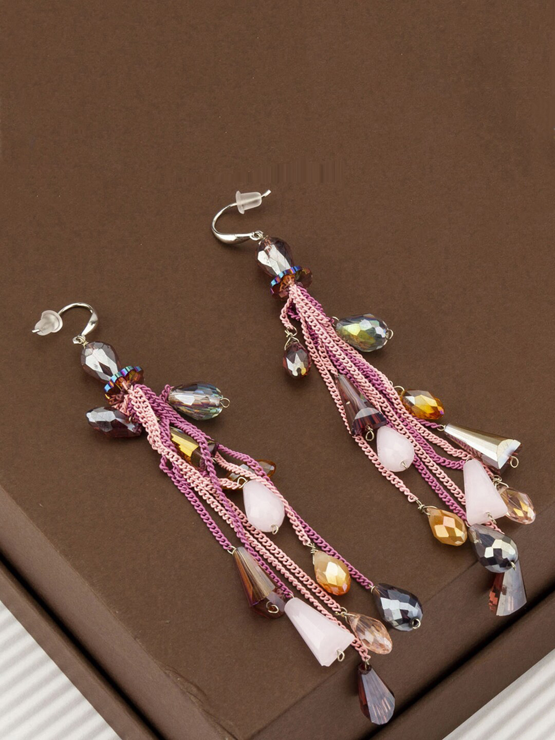 Designs By Jewels Galaxy Pink Contemporary Drop Earrings