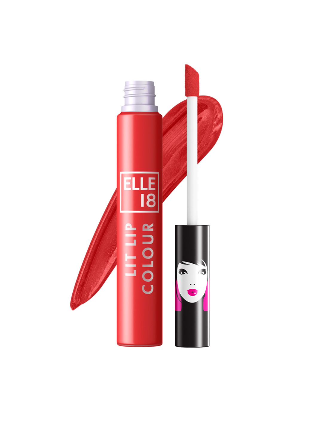 ELLE 18  Lit Lip Matte Finish Long Lasting Smudgeproof Lip Colour 5.6ml - Candy Red