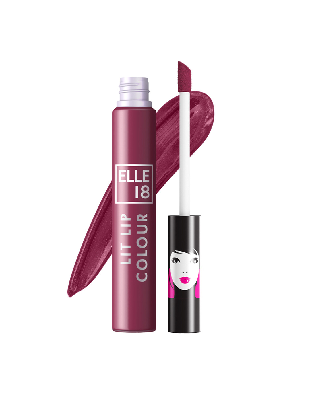 ELLE 18  Lit Lip Matte Finish Long Lasting Smudgeproof Lip Colour 5.6ml - Mulberry Love