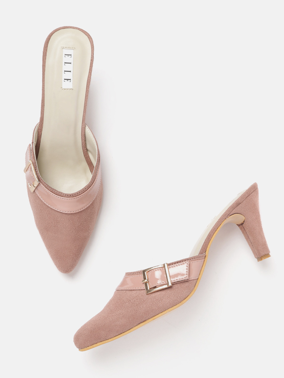 ELLE Women Buckle Detail Slim Heels