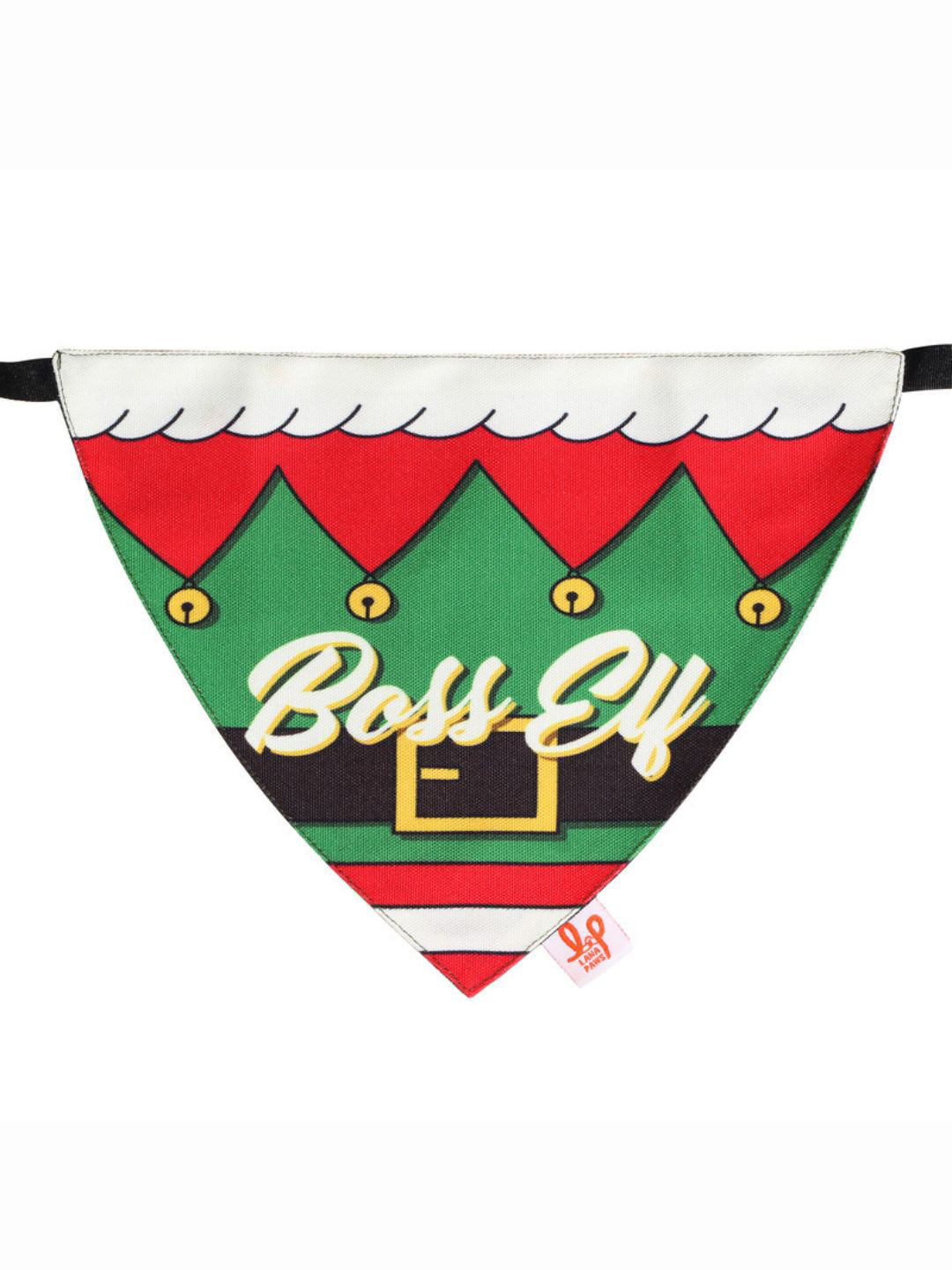 LANA PAWS Green & Red Graphic Printed Adjustable Dog Bandana