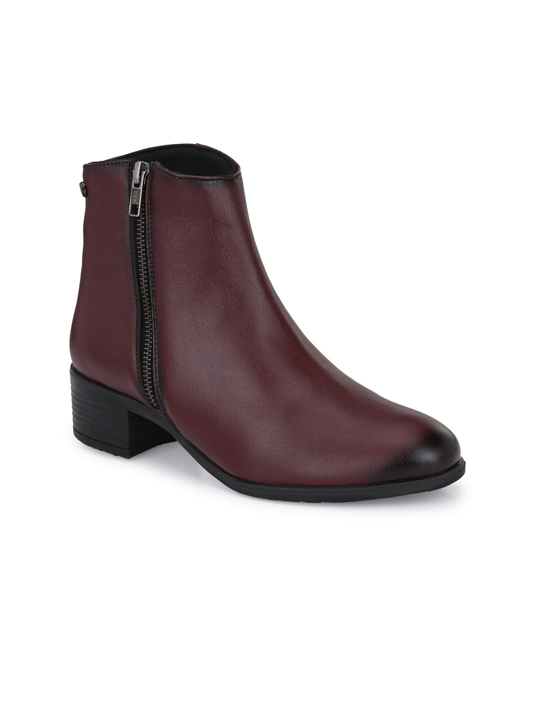 Delize Women Burgundy Solid Block Heel Regular Boots