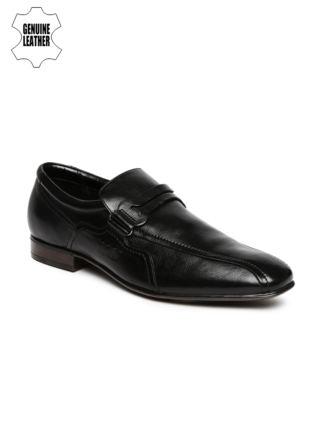 Buy Ruosh Work Men Black Genuine Leather Semiformal Loafers