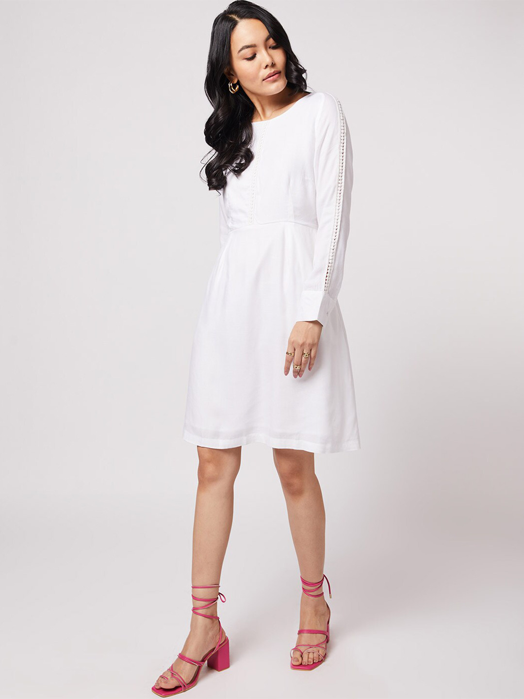 NOT SO PINK Women White Dress