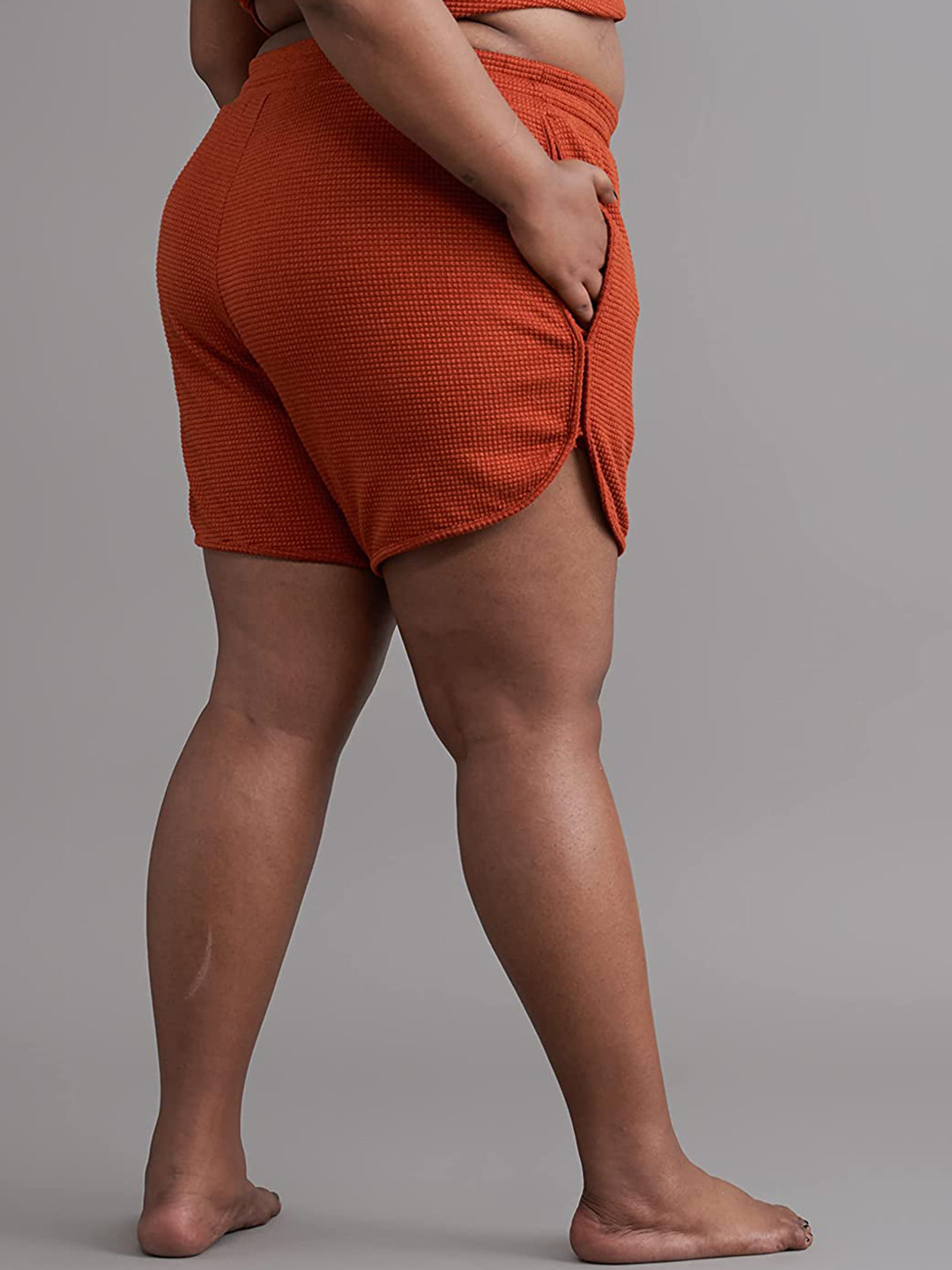 SPIRIT ANIMAL Women Rust Plus Size Shorts