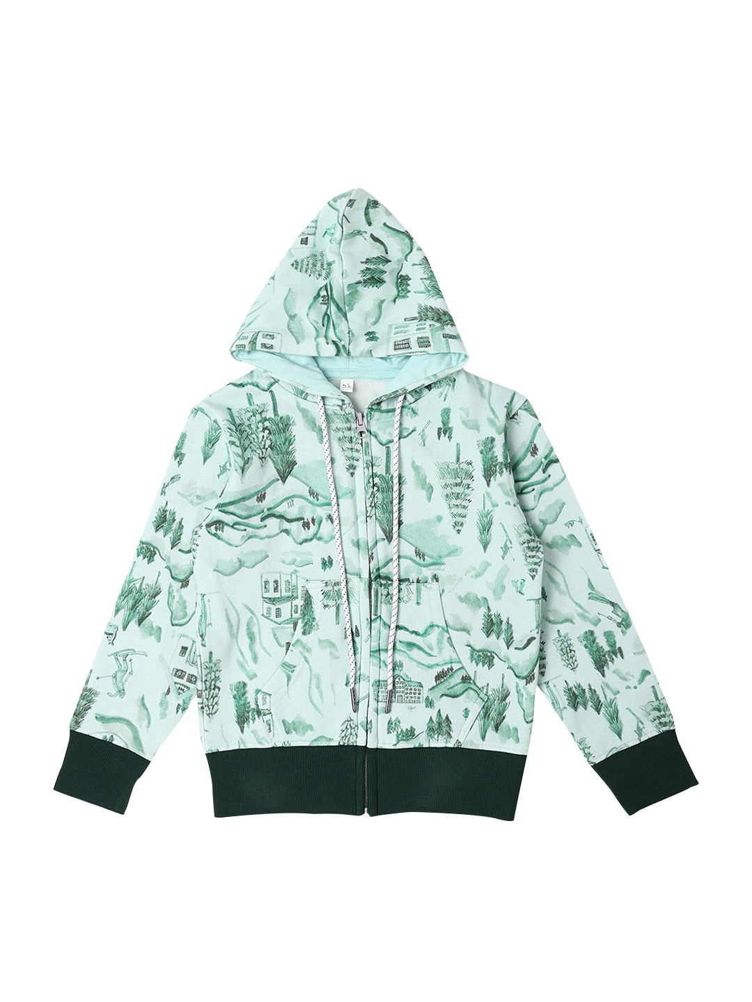 earth conscious Boys Green Fleece Bomber Jacket