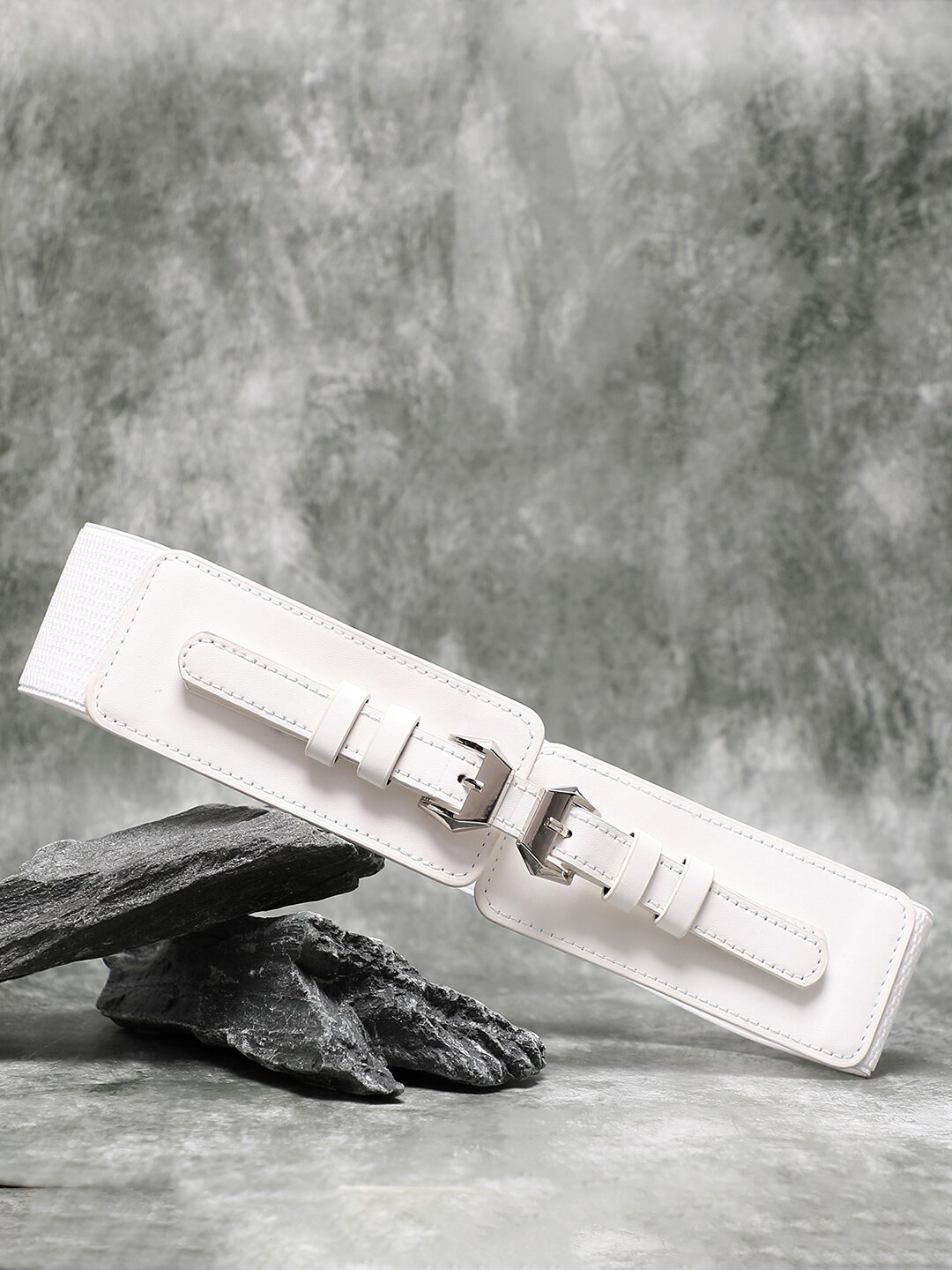 HAUTE SAUCE  Women White PU Waist Belt