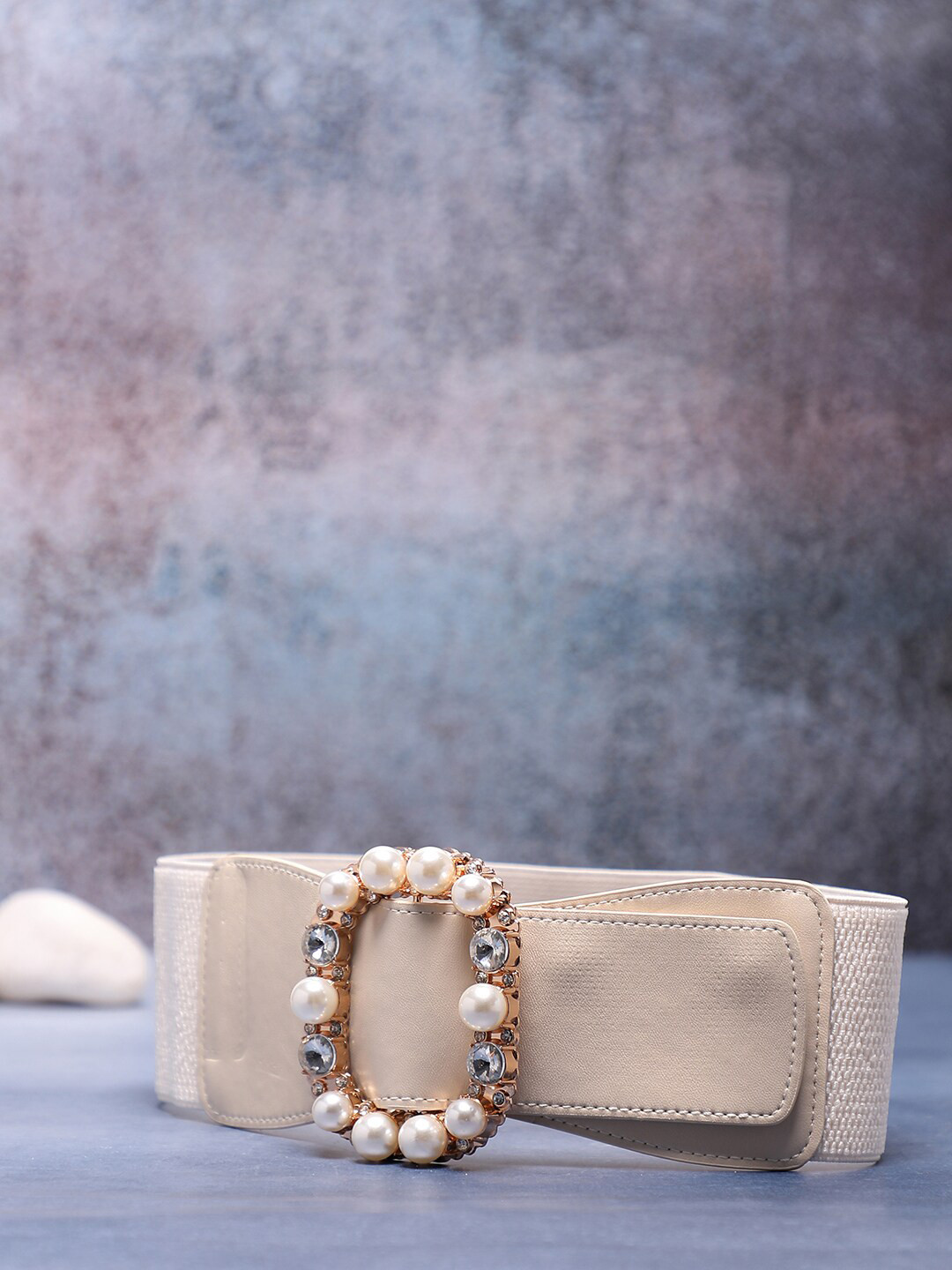 HAUTE SAUCE  Women White Embellished Waist Belt