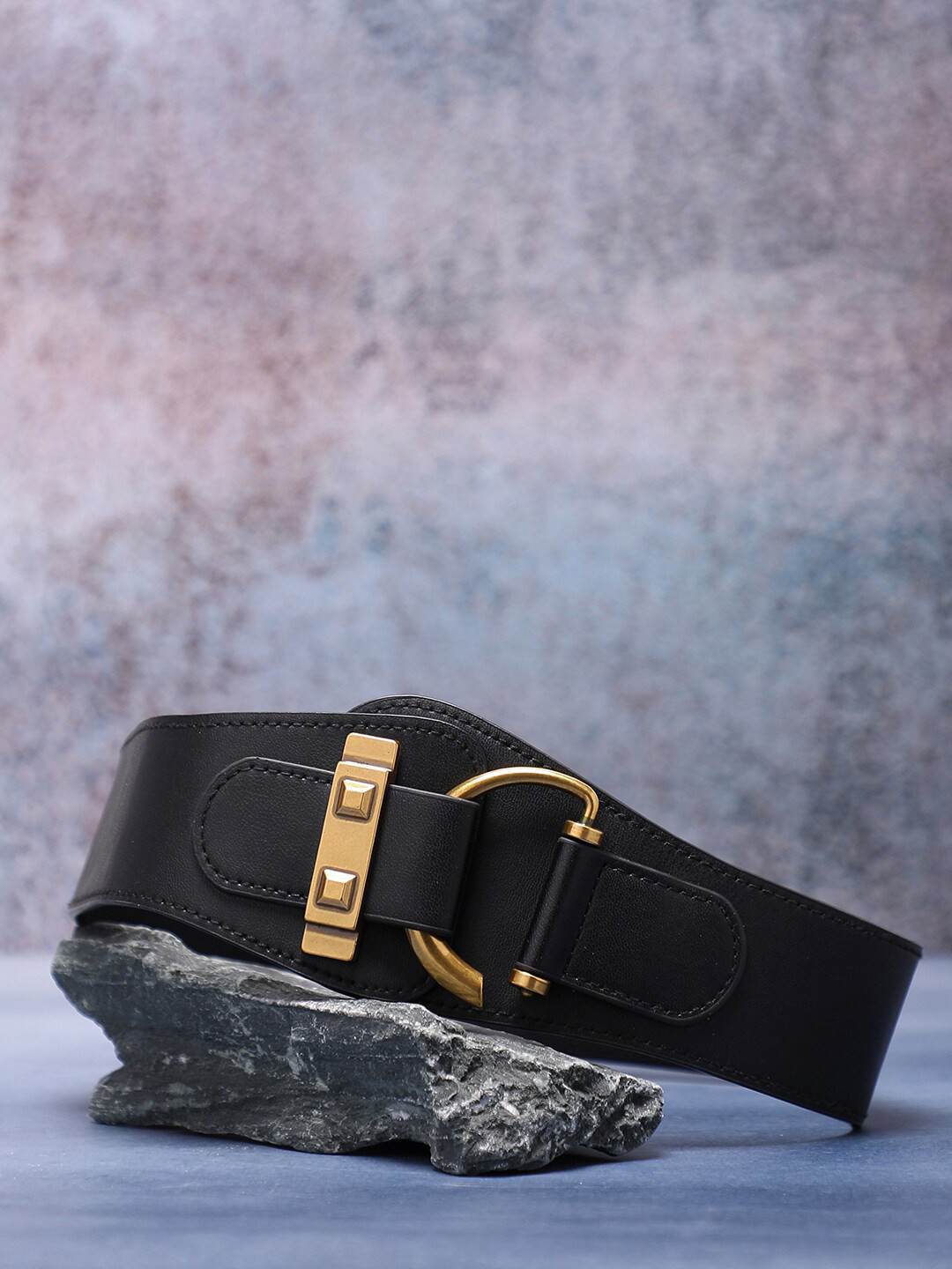 HAUTE SAUCE  Women Black Waist Belt