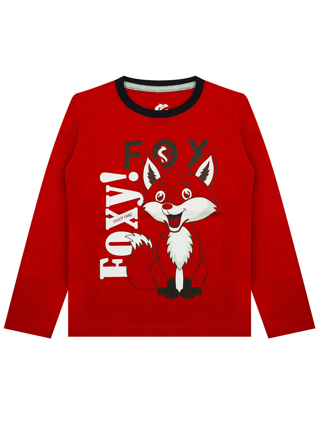 Silver Fang Boys Red Printed Cotton T-shirt