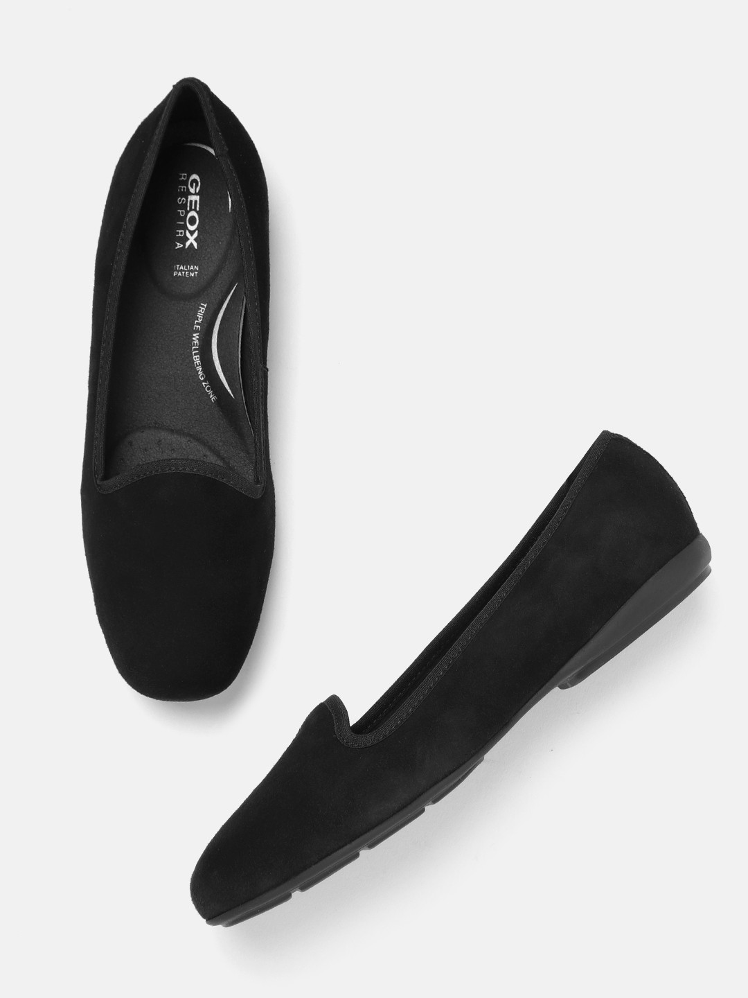 Geox Women Black Ballerinas Flats
