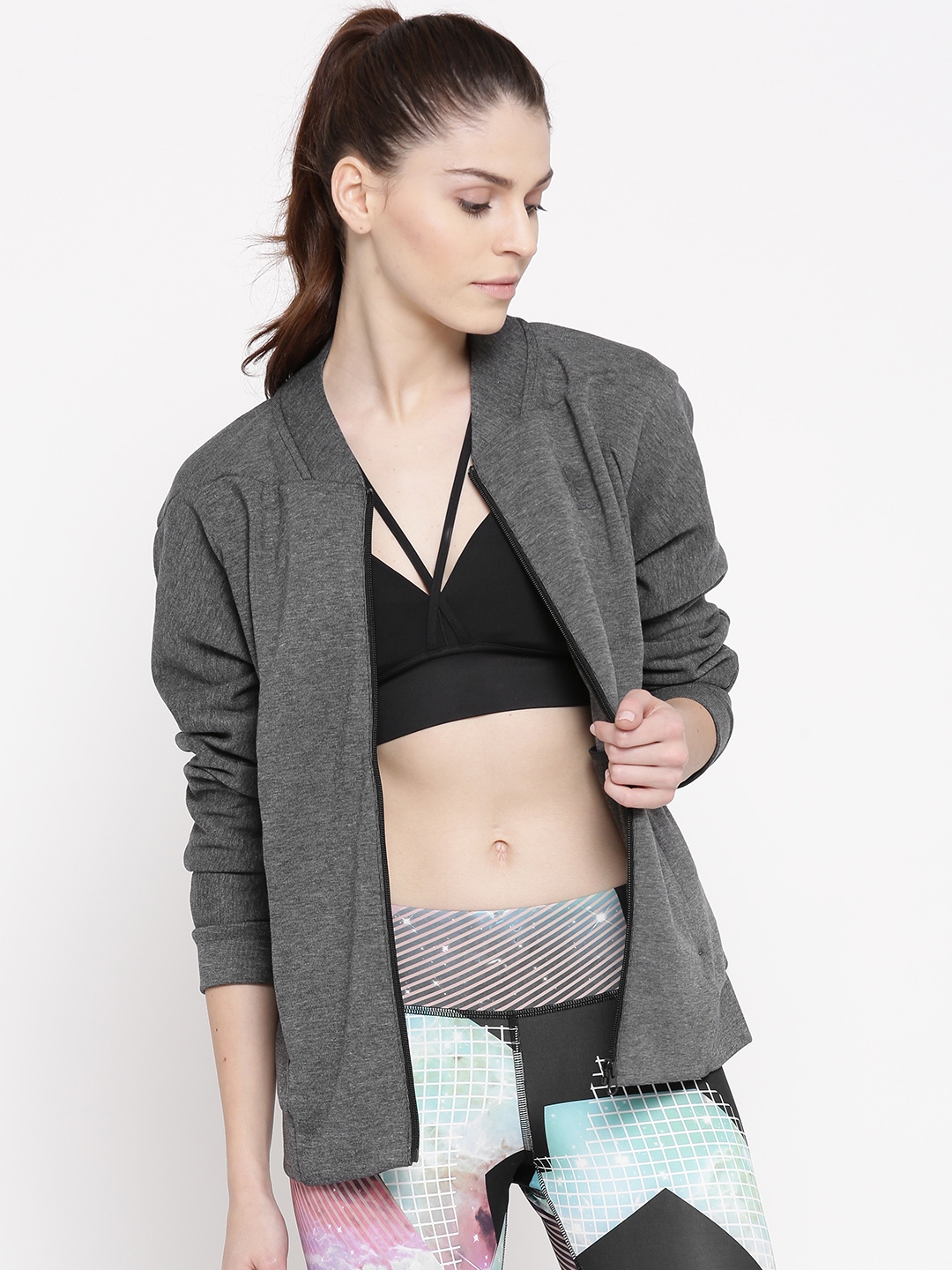 Reebok classic jacket womens grey hot sale