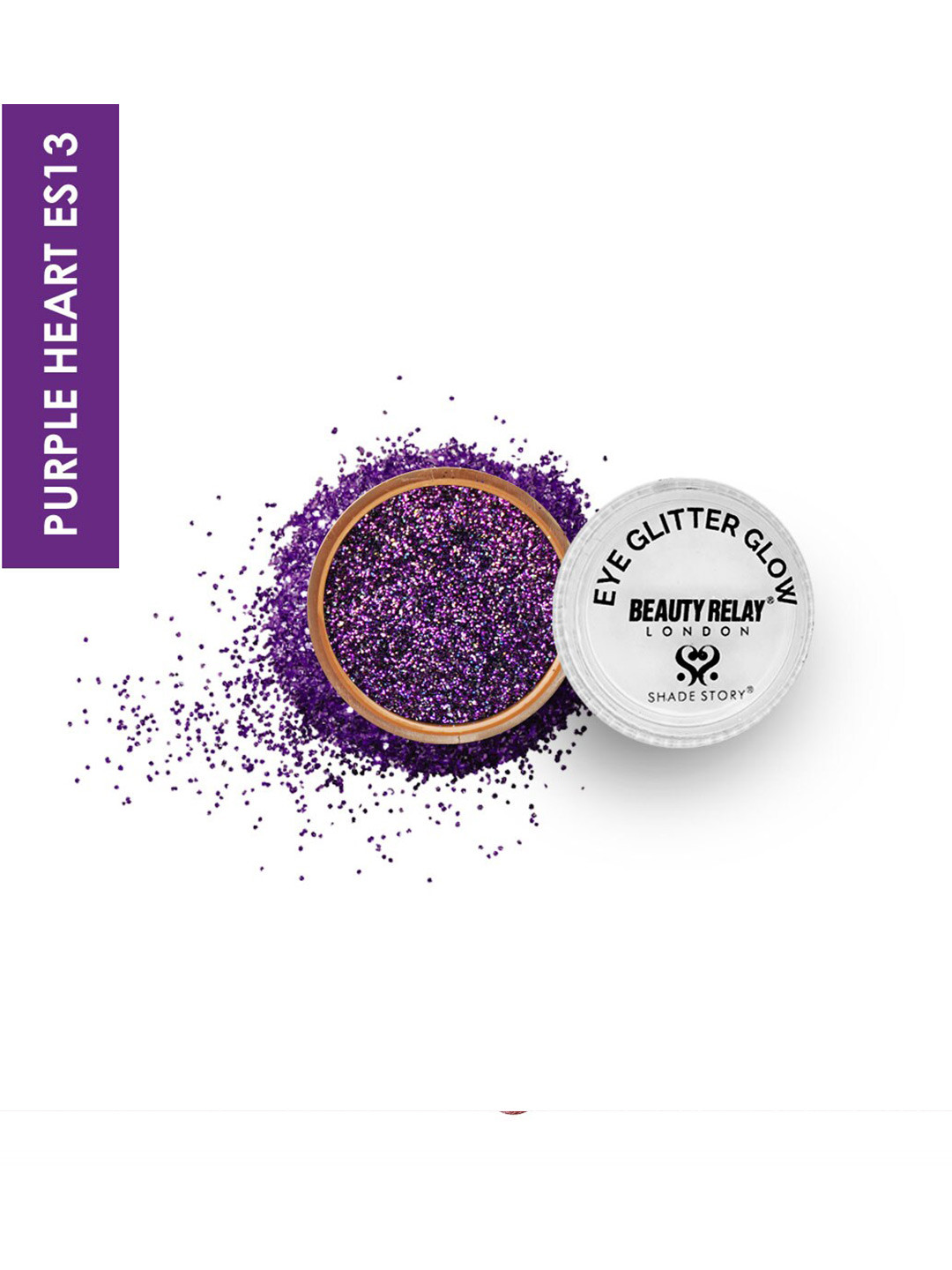 BeautyRelay London Shade Story Eye Glitter Glow Eyeshadow - Purple Heart