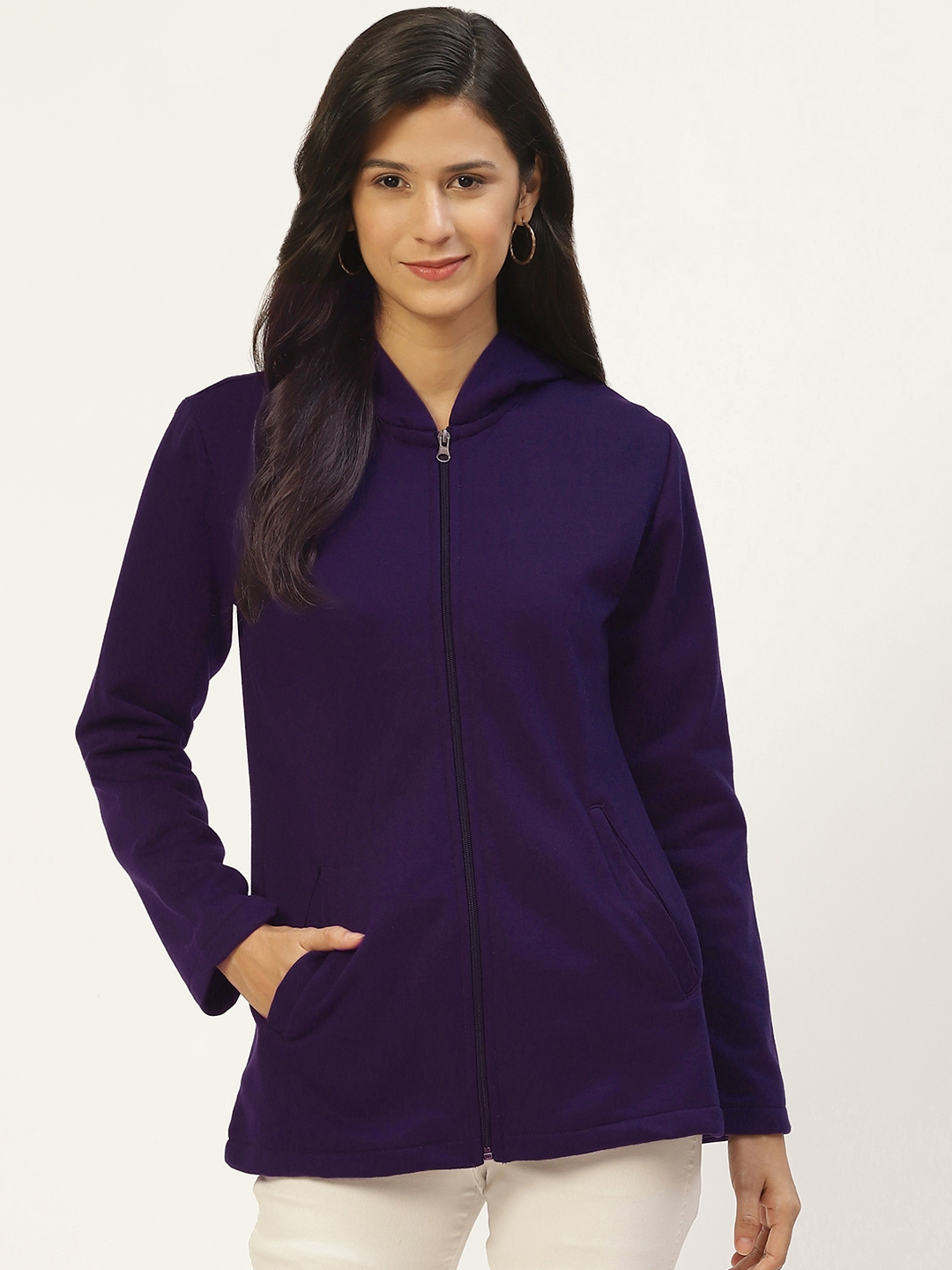 Buy Belle Fille Women Purple Fleece Lightweight Open Front Jacket Jackets for Women 20365650 Myntra