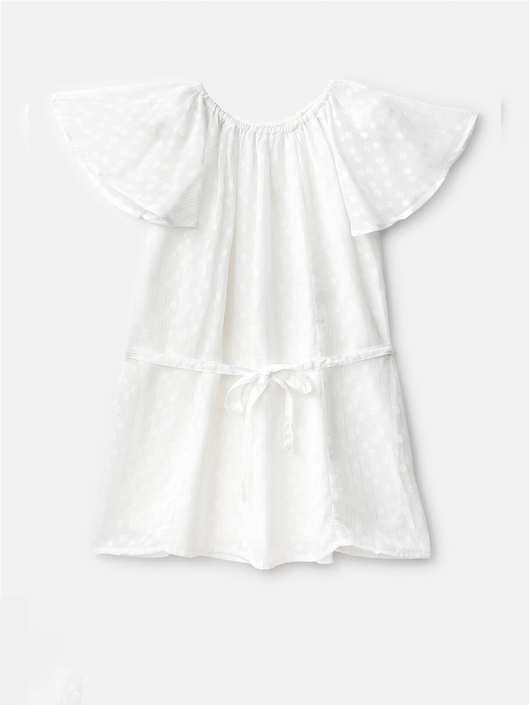 United Colors of Benetton White A-Line Dress