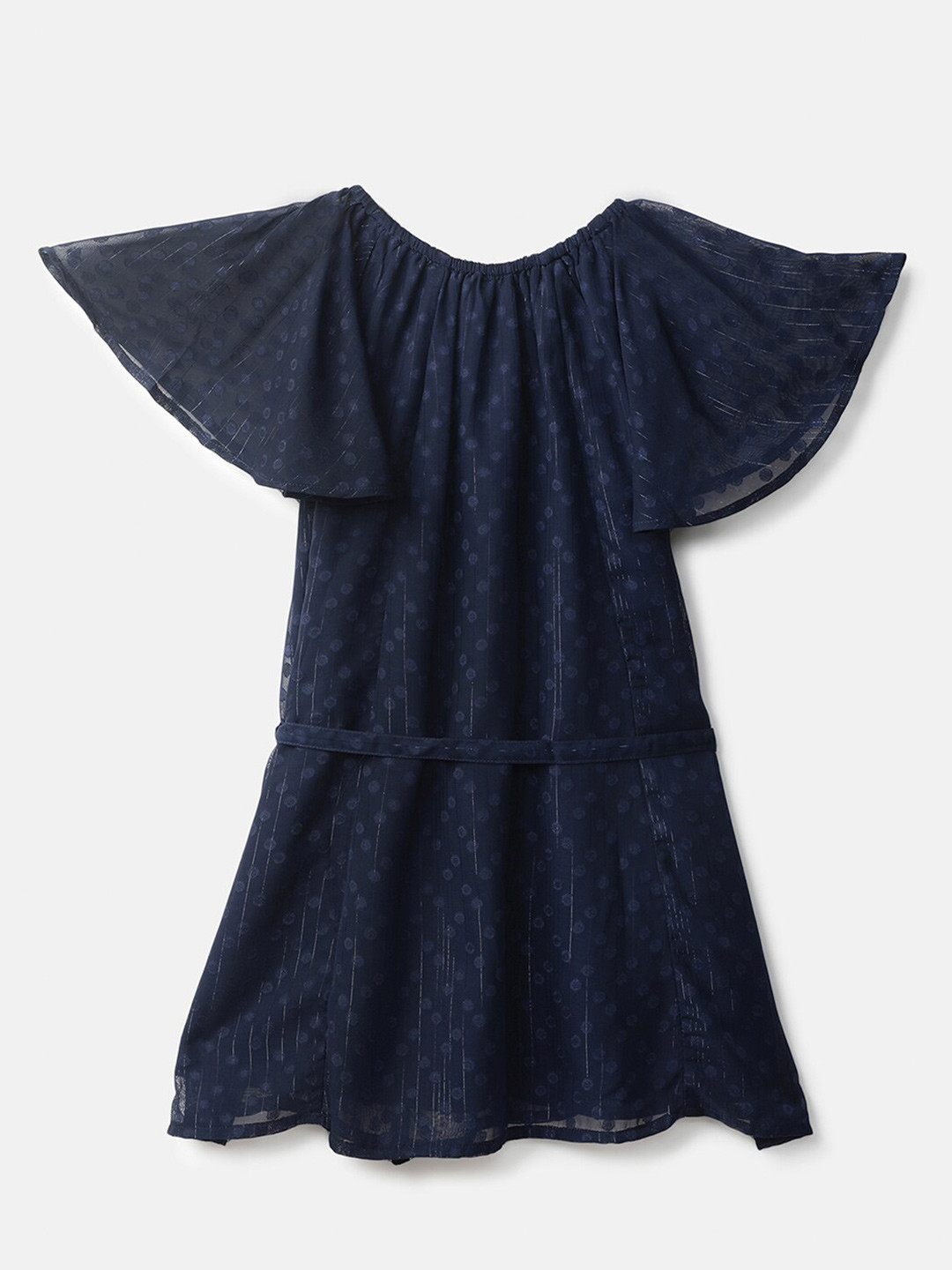 United Colors of Benetton Girls Navy Blue A-Line Dress