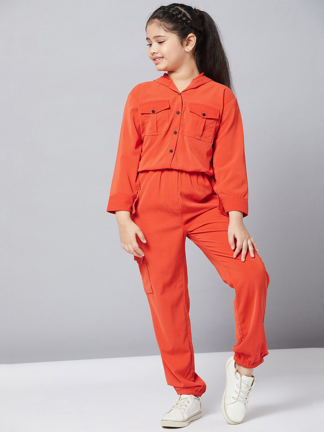 Stylo Bug Girls Orange Shirt with Trousers
