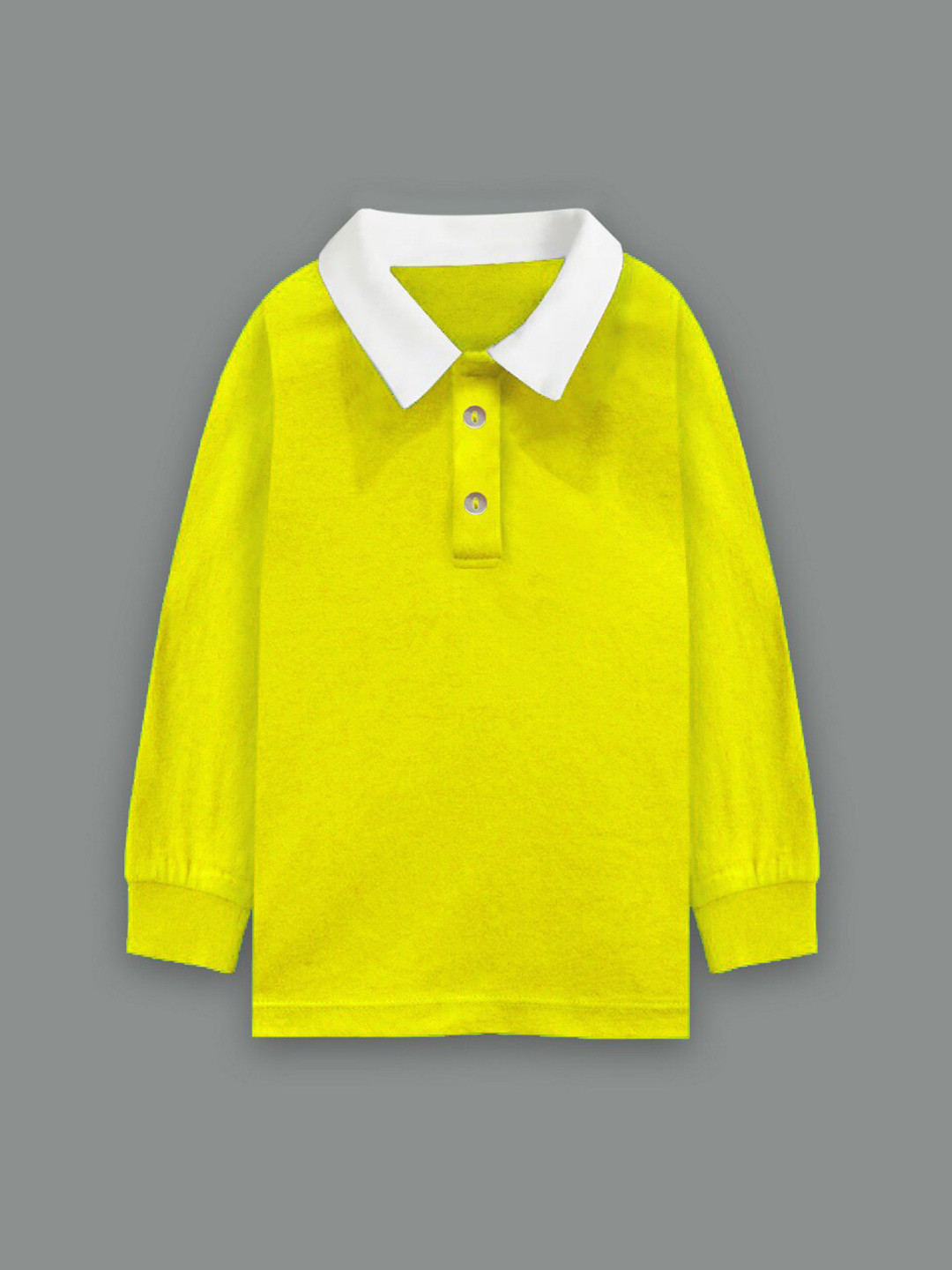 A T U N Boys Yellow Polo Collar Cotton T-shirt