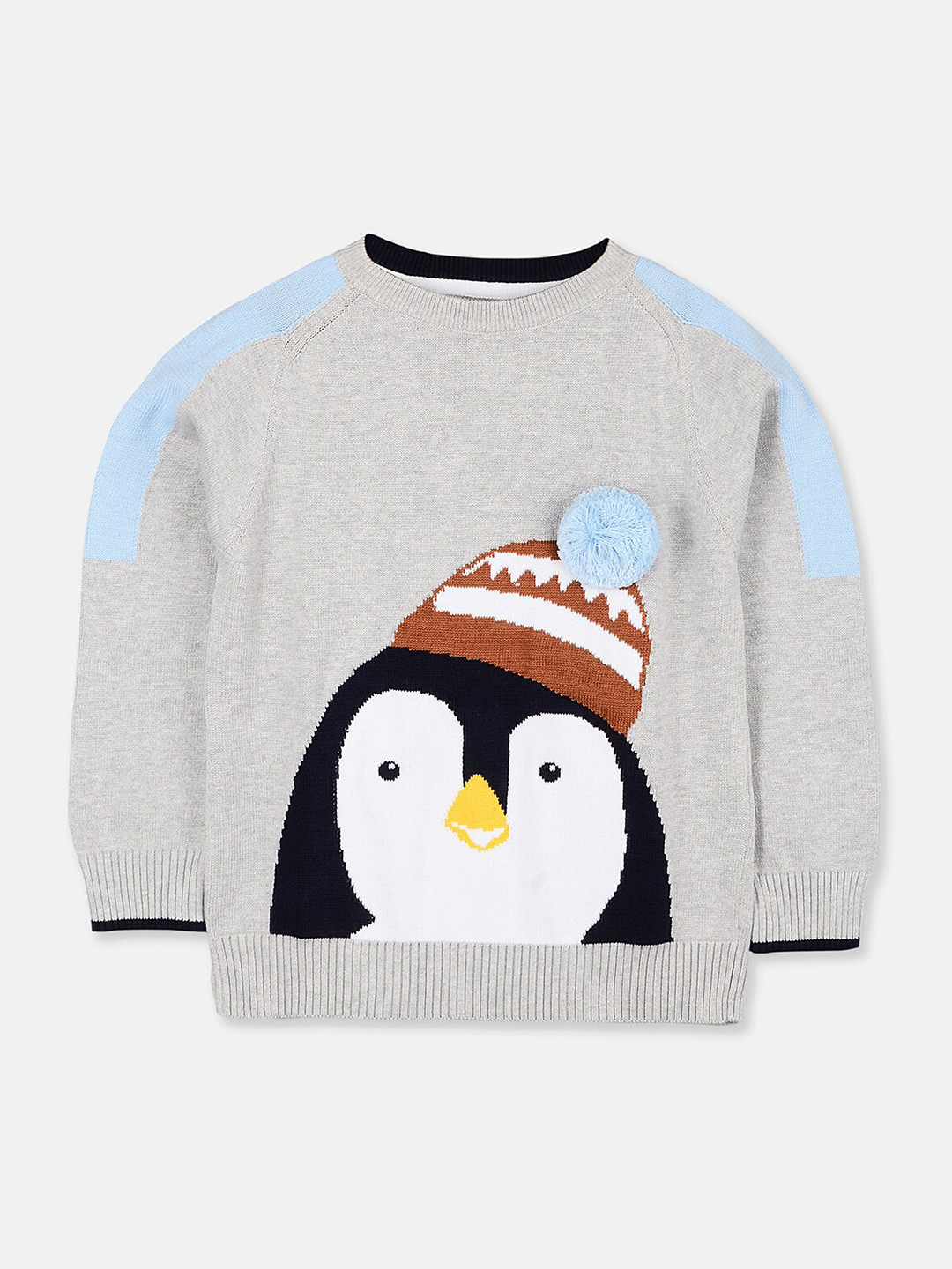 Cherry Crumble Kids Grey & Black Printed Pullover