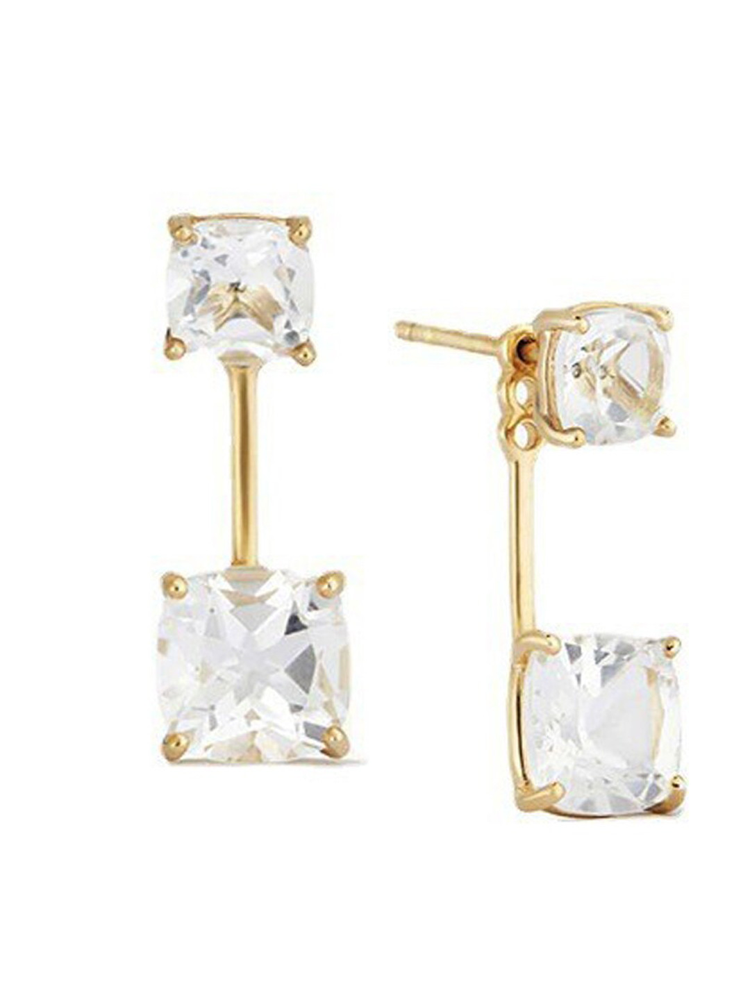 Young & Forever Gold-Toned Square Drop Earrings