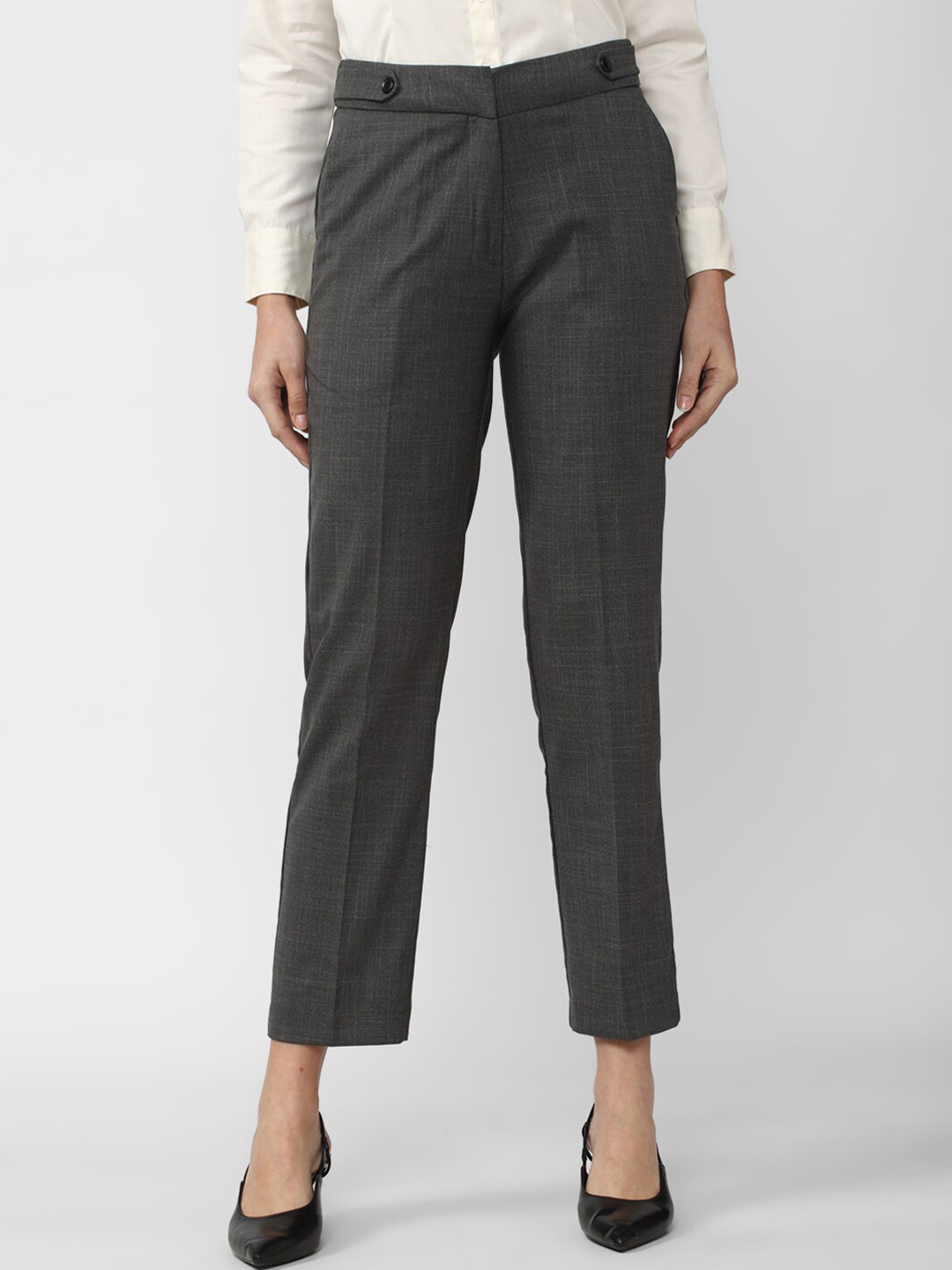 Van Heusen Woman Women Grey Formal Trousers