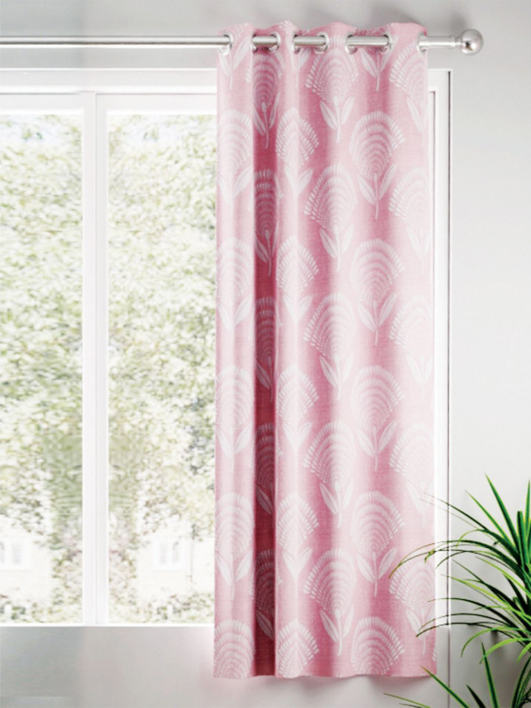 BIANCA Rose & Pink Floral Room Darkening Window Curtain
