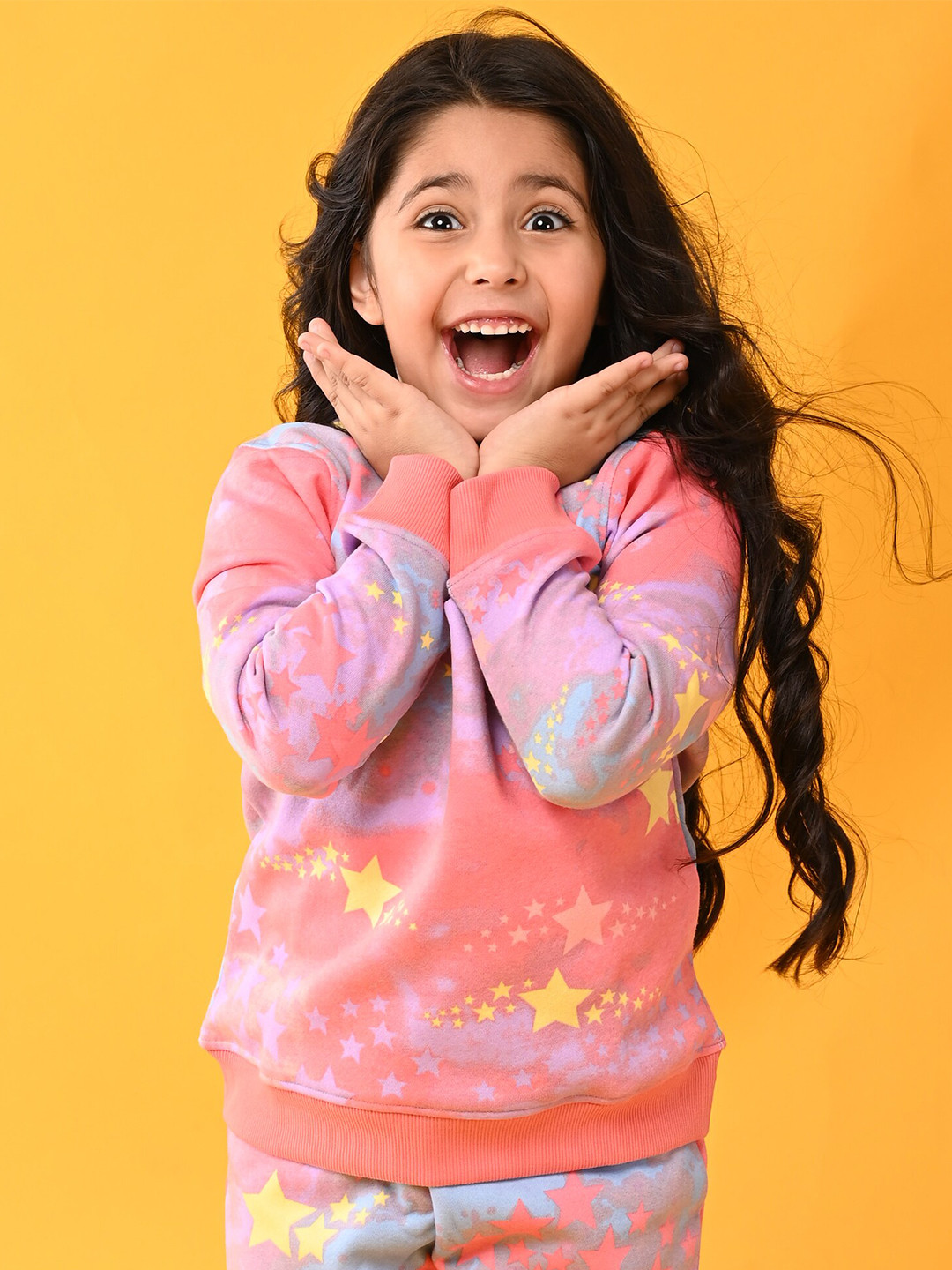 Anthrilo Girls Pink Printed fw.2022.1 Sweatshirt