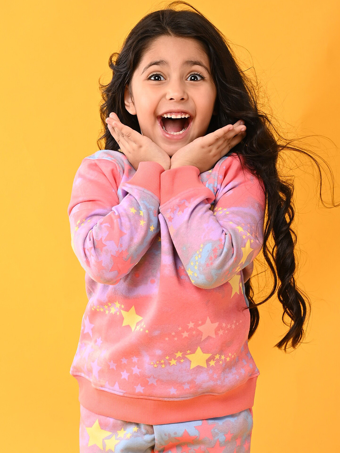 Anthrilo Girls Pink Printed fw.2022.1 Sweatshirt