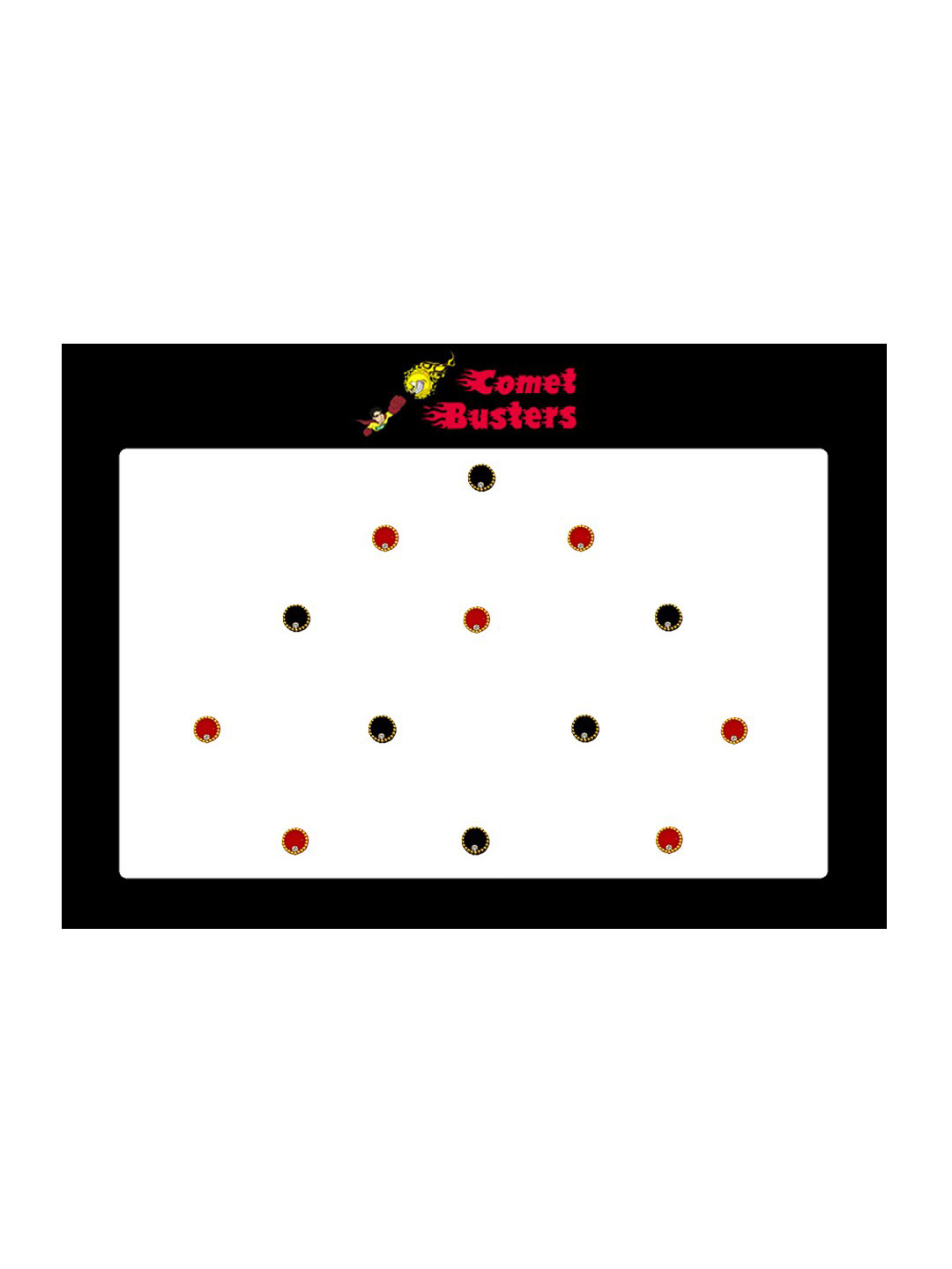 Comet Busters 13 Pcs Embellished Reusable Designer Bindis - Black & Red