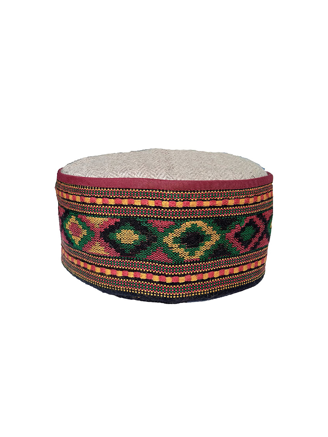 Vastraa Fusion Unisex Purple & Green Embroidered Beanie