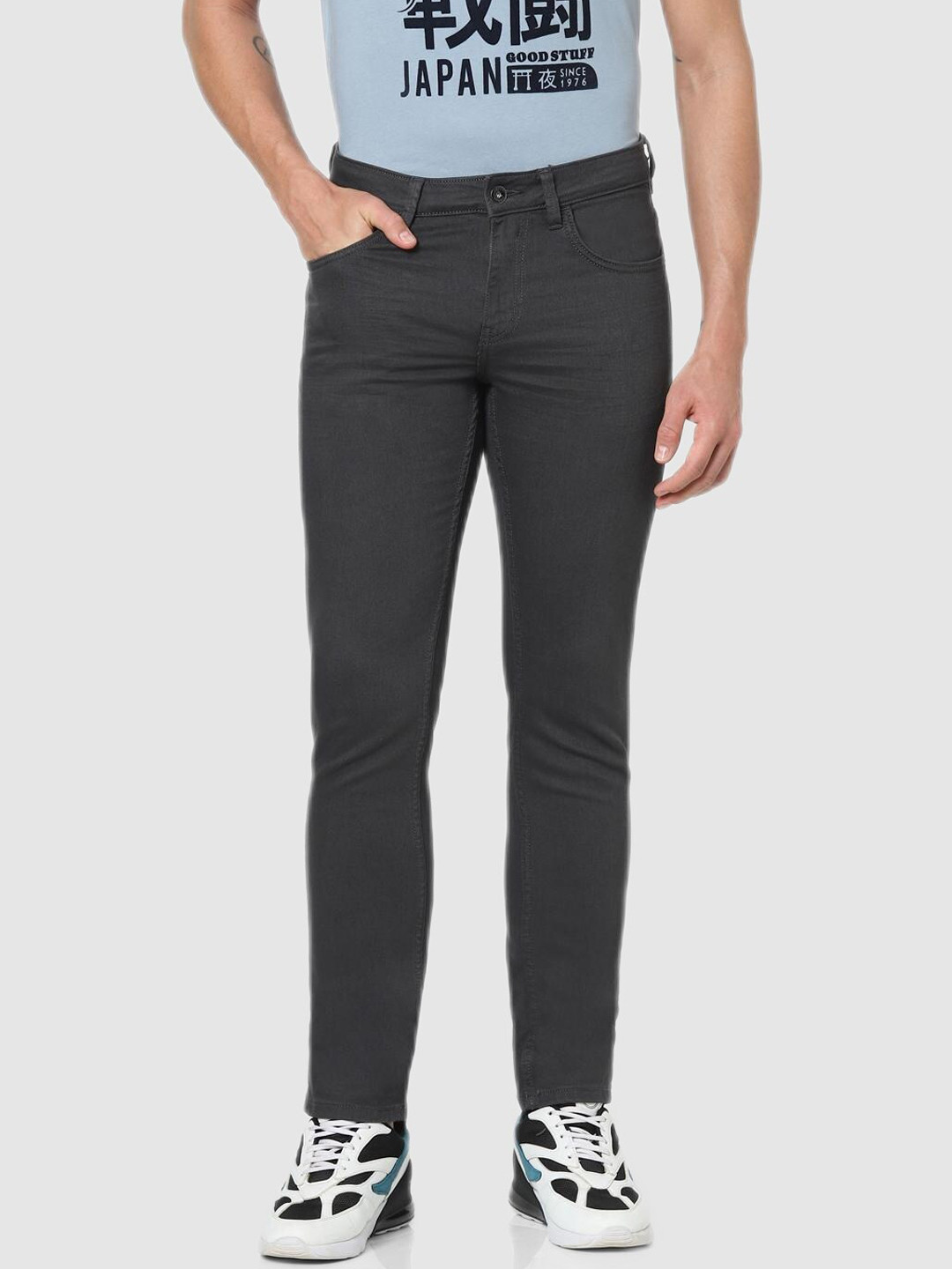Celio Men Charcoal Jean Slim Fit Jeans