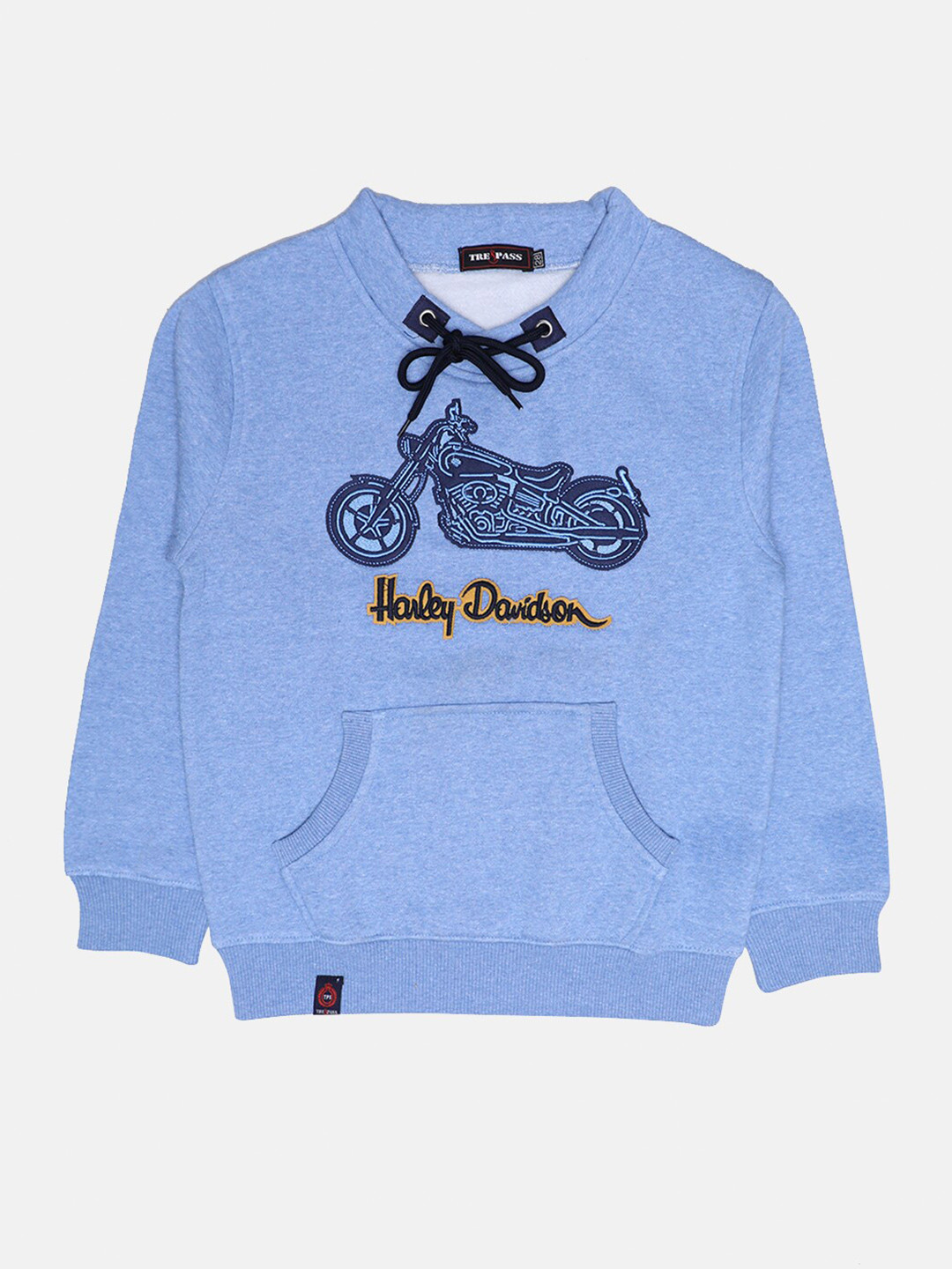 TREPASS Boys Blue Self-Design  Sweatshirt